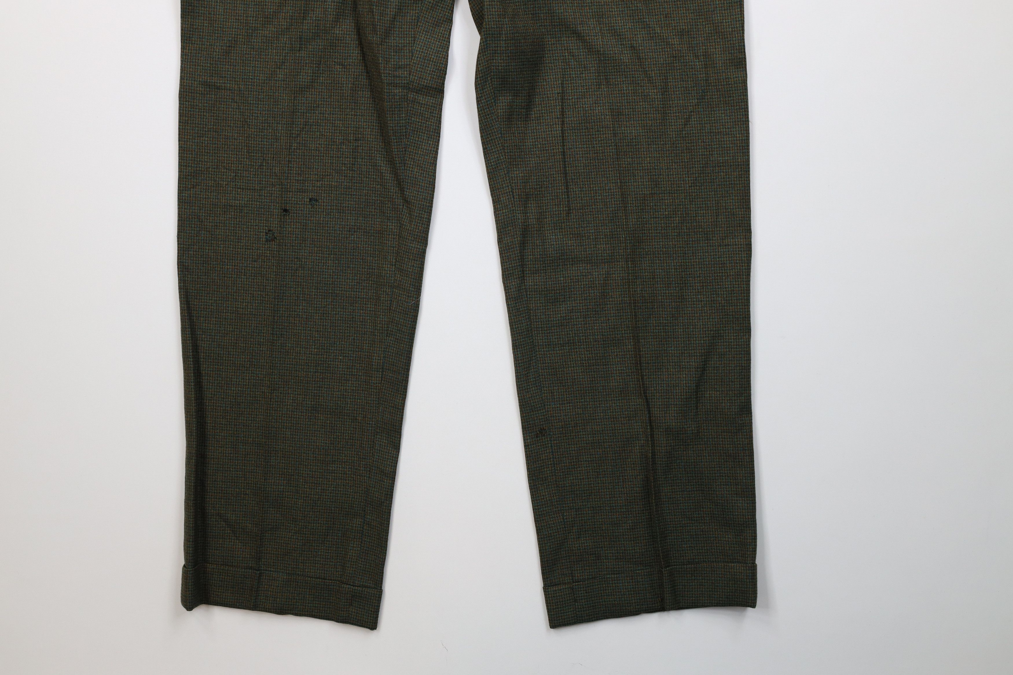 Vintage Vintage 50s Streetwear Wool Knit Chino Pants Houndstooth USA Size US 34 / EU 50 - 4 Thumbnail