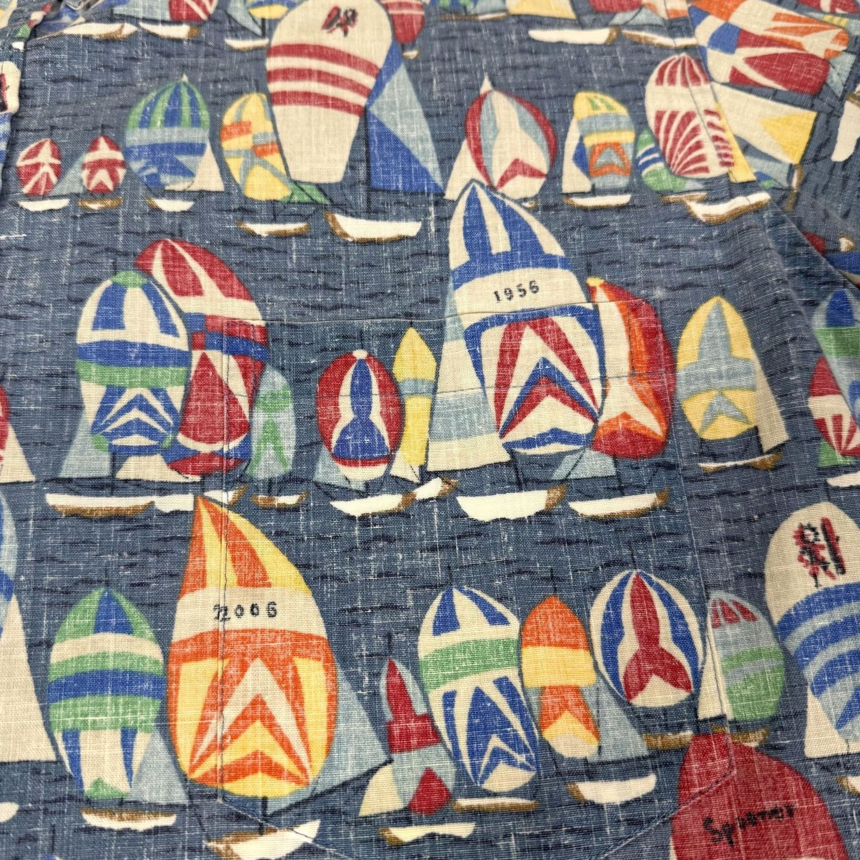 Reyn Spooner Reyn Spooner Shirt Mens L Blue Sailboat Button Up Hawaiian 50th Anniversary Graphic Print Size US L / EU 52-54 / 3 - 4 Thumbnail