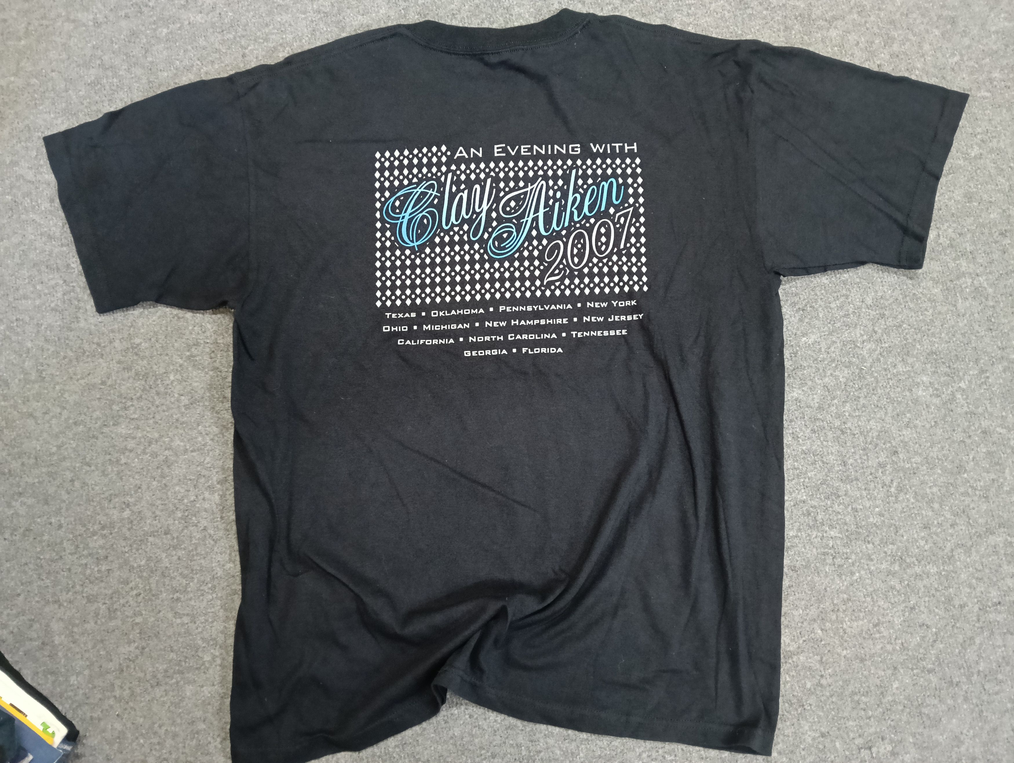 Band Tees Clay Aiken "An Evening With" 2007 Tour T-Shirt - Black Size US XL / EU 56 / 4 - 3 Thumbnail