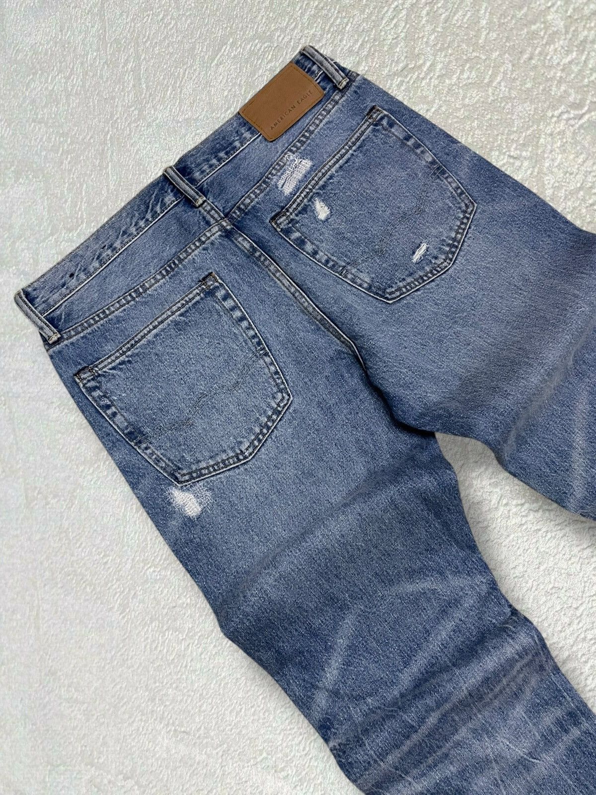American Eagle Outfitters × Keith Haring × Vintage Designer American Eagle X Keith Hearing Patchwork Boro Denim Size US 32 / EU 48 - 11 Thumbnail