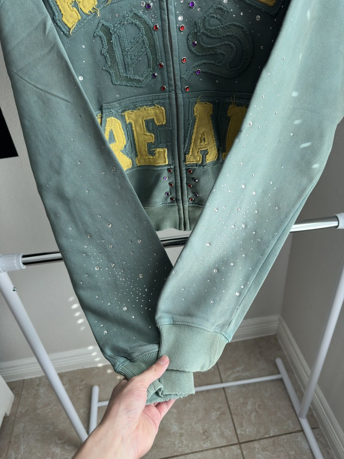 Vale Vale Bank Crystal Zip Up Dark Mint Green Size US L / EU 52-54 / 3 - 4 Thumbnail
