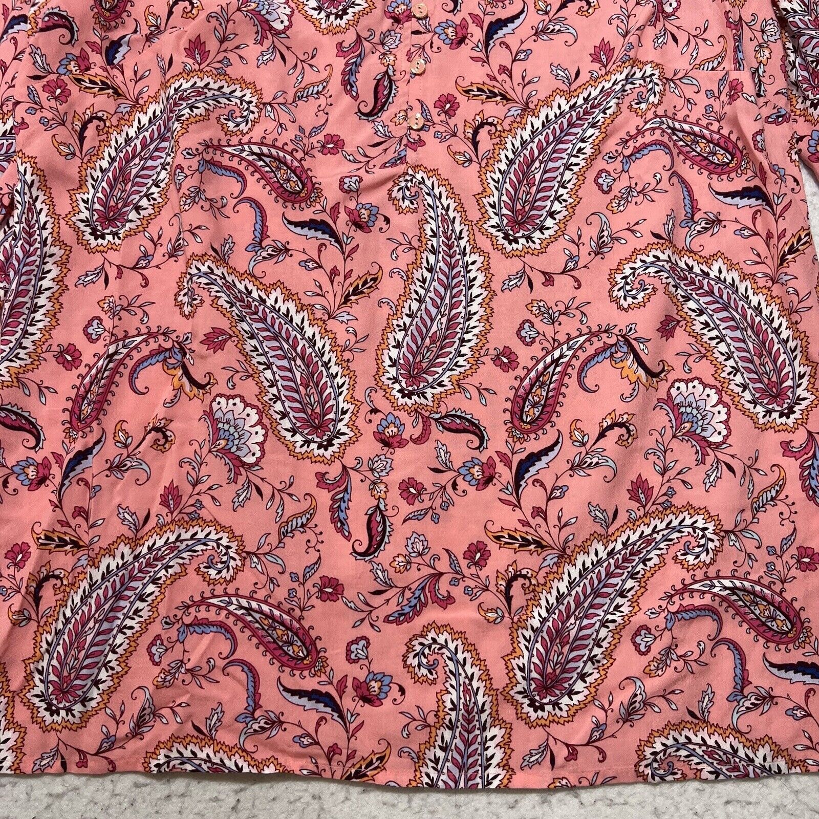 Other Talbots Small Pink Paisley Blouse Button Up Colorful Top Size S / US 4 / IT 40 - 4 Thumbnail