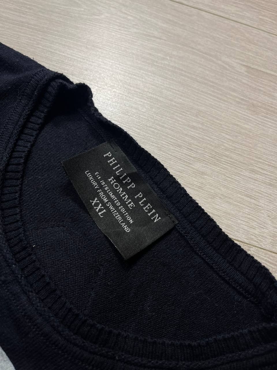 Philipp Plein Black Sweater Philipp Plein Italy big logo Size US L / EU 52-54 / 3 - 5 Thumbnail