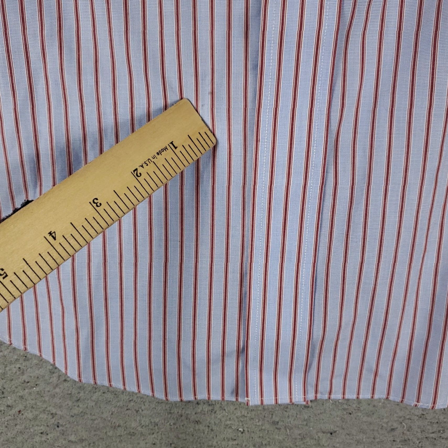 Brooks Brothers Brooks Brothers Dress Shirt Mens 17 Blue Striped Button-Down Long Sleeve Regular Fit Non-Iron Cotton M 17 in Blue Mens Dress Shirt Size 46R - 3 Thumbnail
