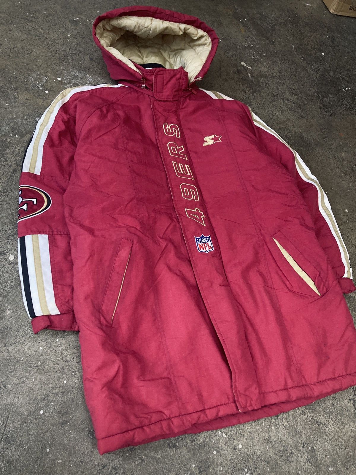 NFL × Vintage Vintage 90s Starter San Francisco 49ers Parka Size US L / EU 52-54 / 3 - 2 Thumbnail