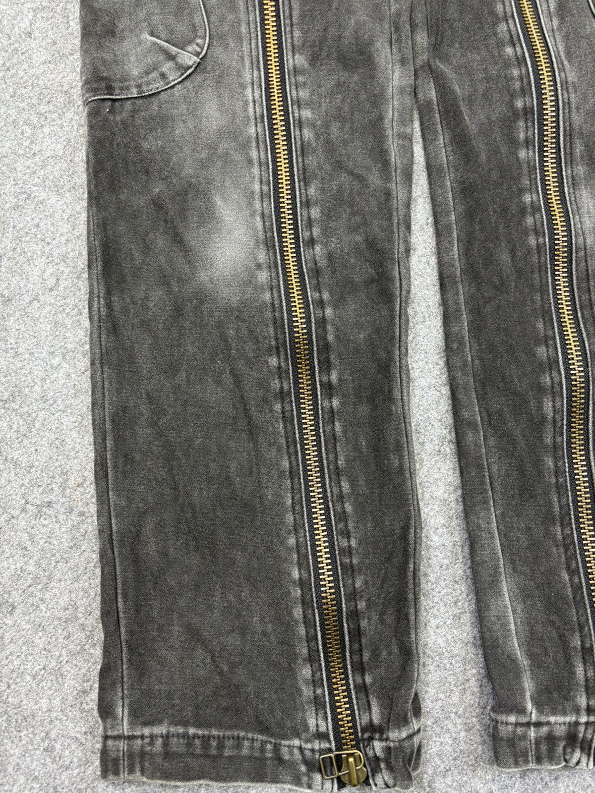 Japanese Brand Mala Vita Full Zipper Up Black Wash Multipockets Pant F825 Size US 32 / EU 48 - 8 Thumbnail