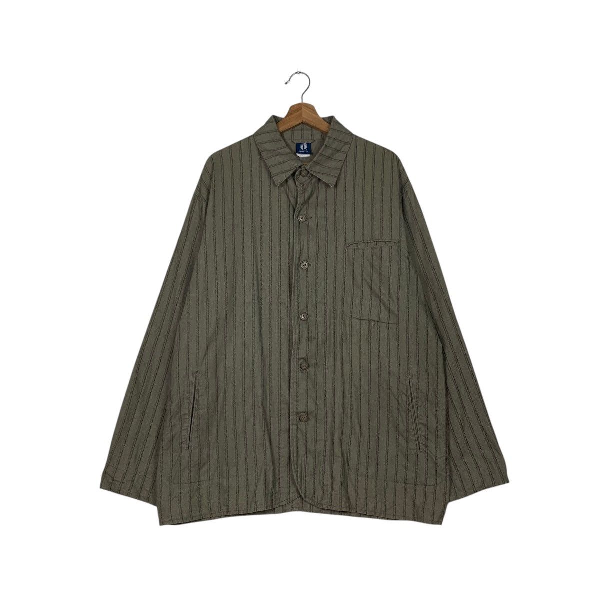 Hang Ten 90’s HANGTEN Striped Collared Button Casual Jacket #2150-C95 Size US L / EU 52-54 / 3 - 1 Thumbnail