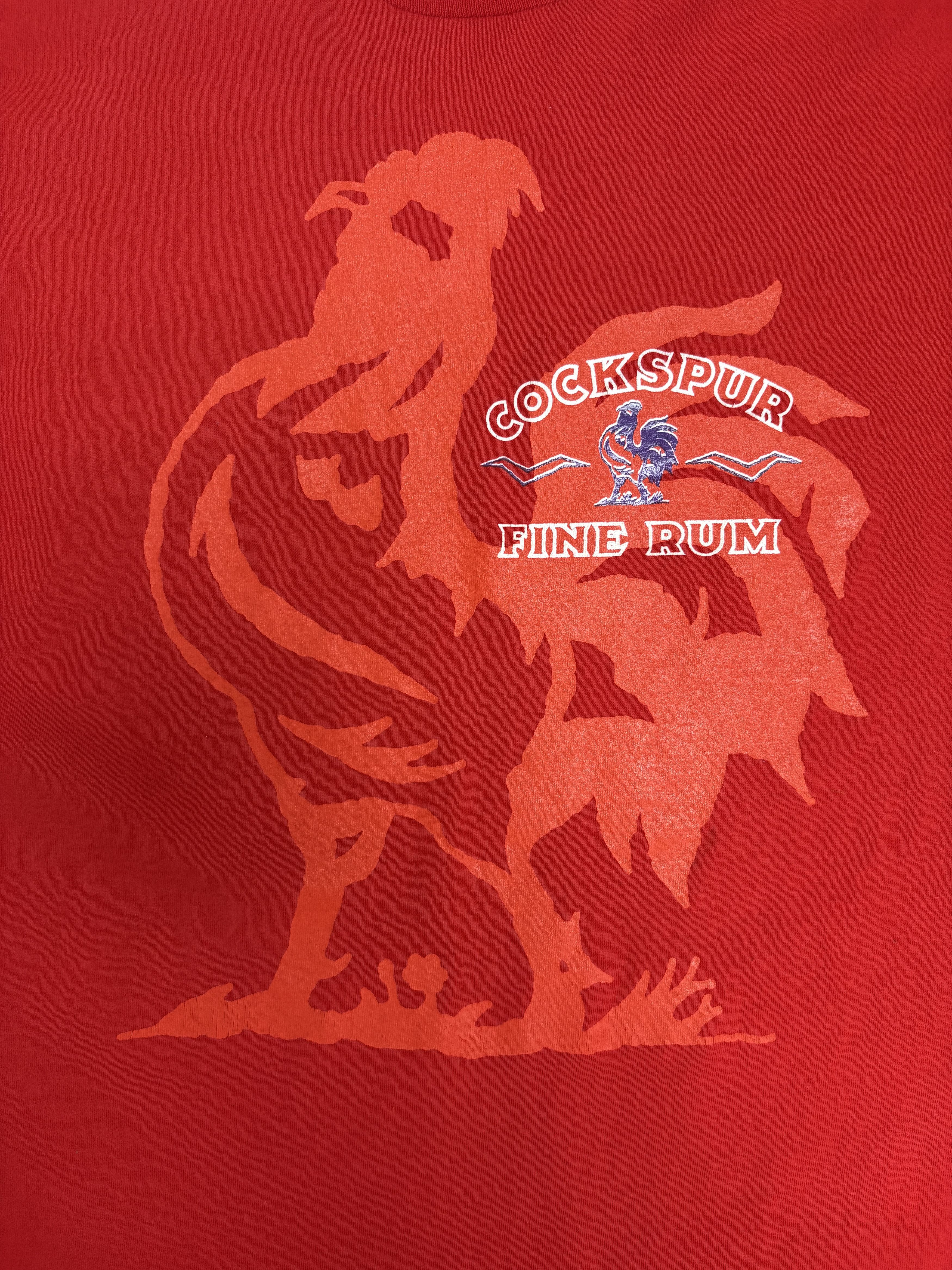 Vintage Cockspur Fine Rum Vintage Red T-Shirt Tee Size US L / EU 52-54 / 3 - 2 Thumbnail