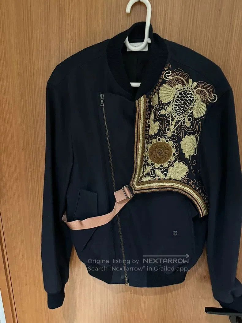 dries van noten 15ss エンブロイダリージャケット 46 Dries Van Noten Dries Van Noten 15SS Navy Embroidered Harness