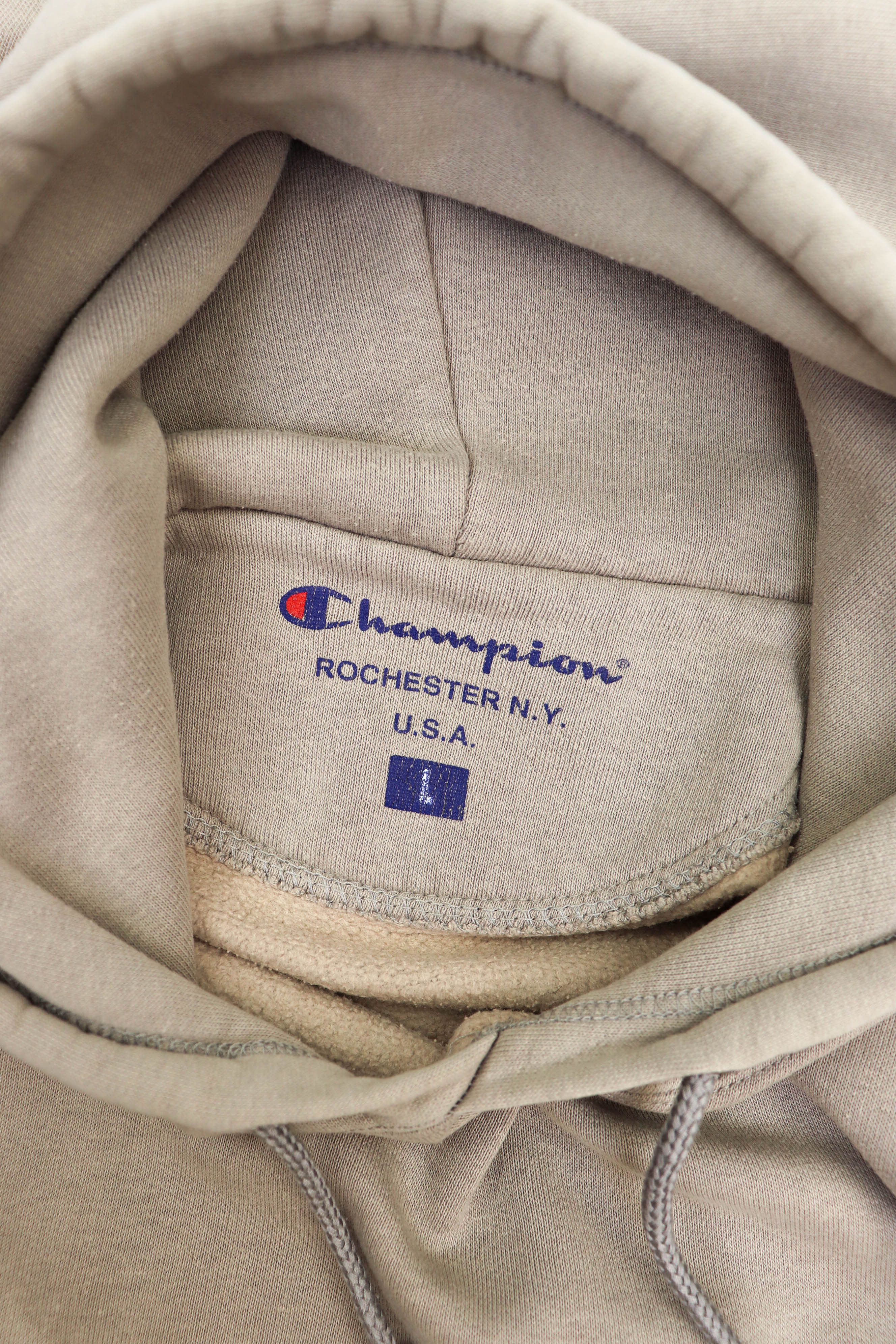 Champion 90s Vintage Champion NY USA Sun Faded Beige Hoodie Size US L / EU 52-54 / 3 - 12 Thumbnail