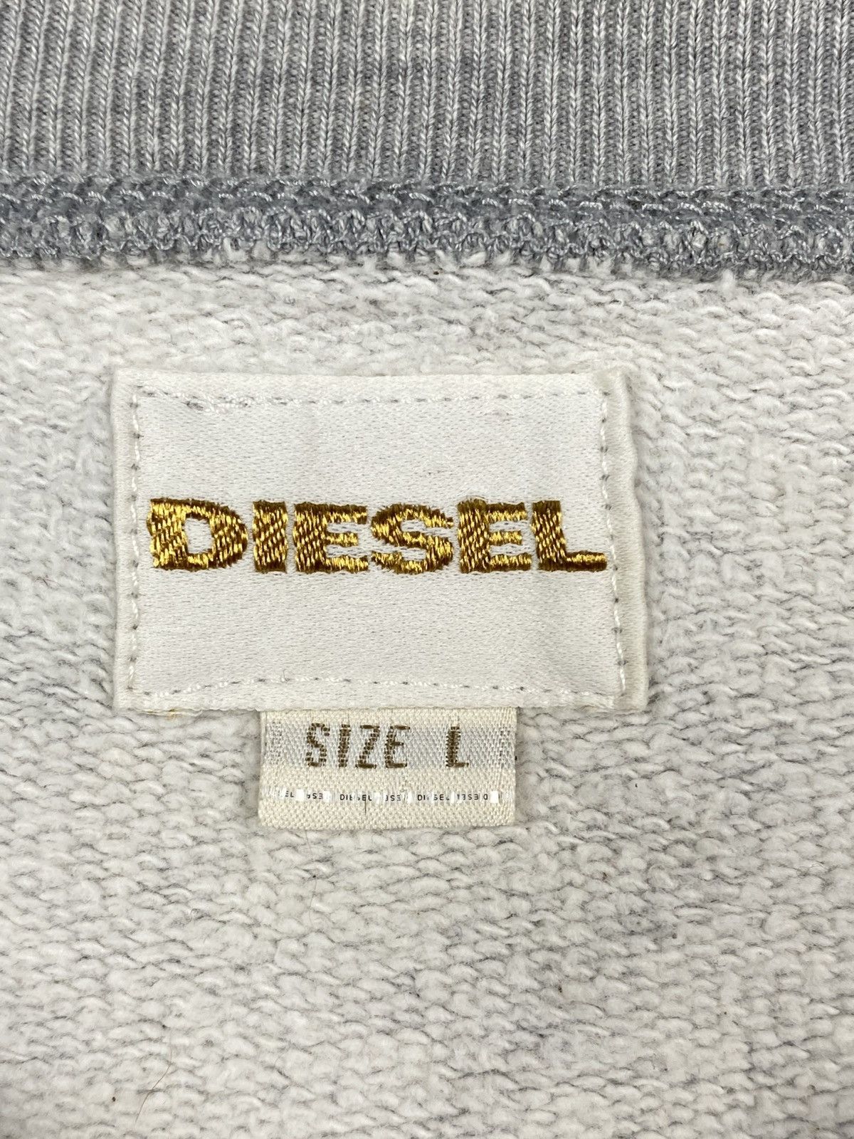 Diesel Diesel Sweatshirt Cotton Pullover Crew Neck Jumper Grey Size US L / EU 52-54 / 3 - 13 Thumbnail