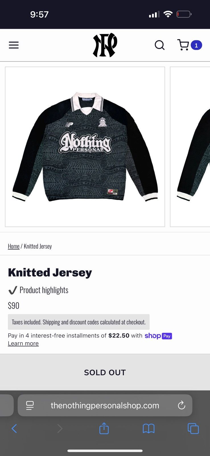 Nothing Personal Nothing Personal Knitted Jersey Size US XXL / EU 58 / 5 - 4 Thumbnail