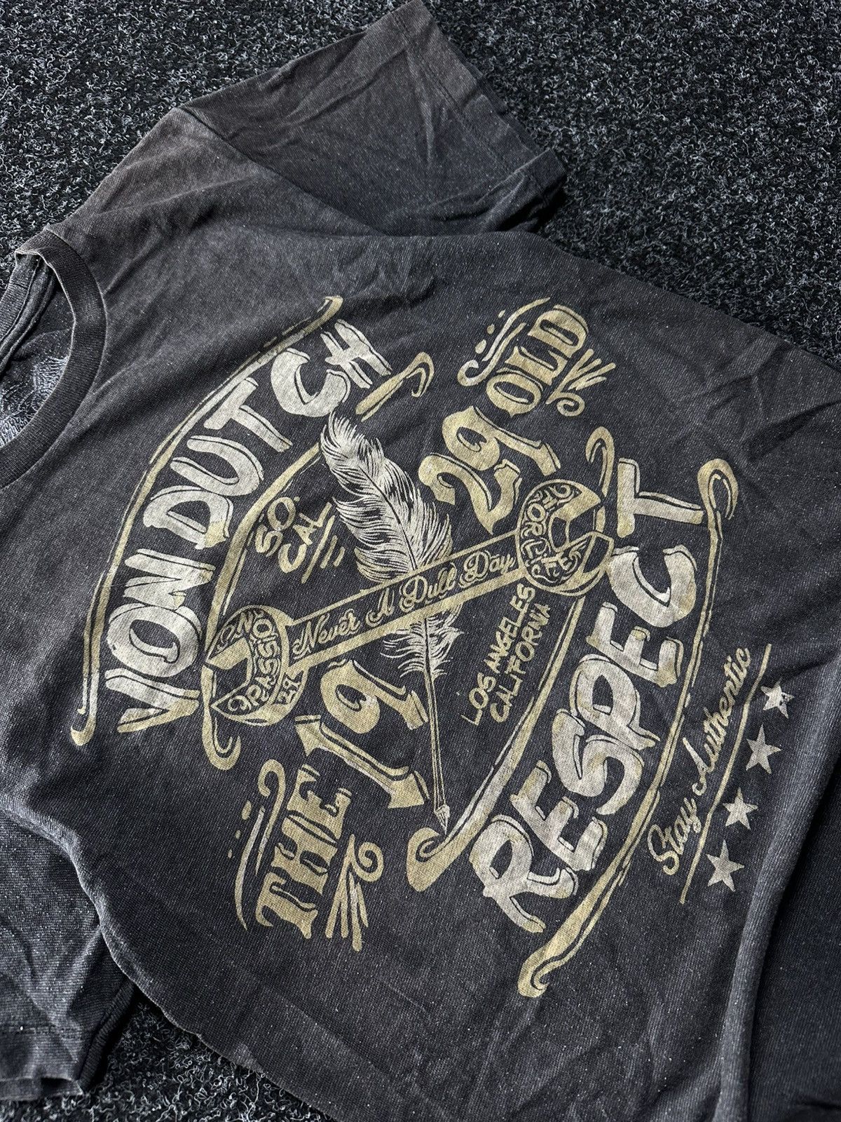 Vintage × Von Dutch 🚨Y2K VON DUTCH patchwork skull Y2K distressed style tee Size US S / EU 44-46 / 1 - 3 Thumbnail