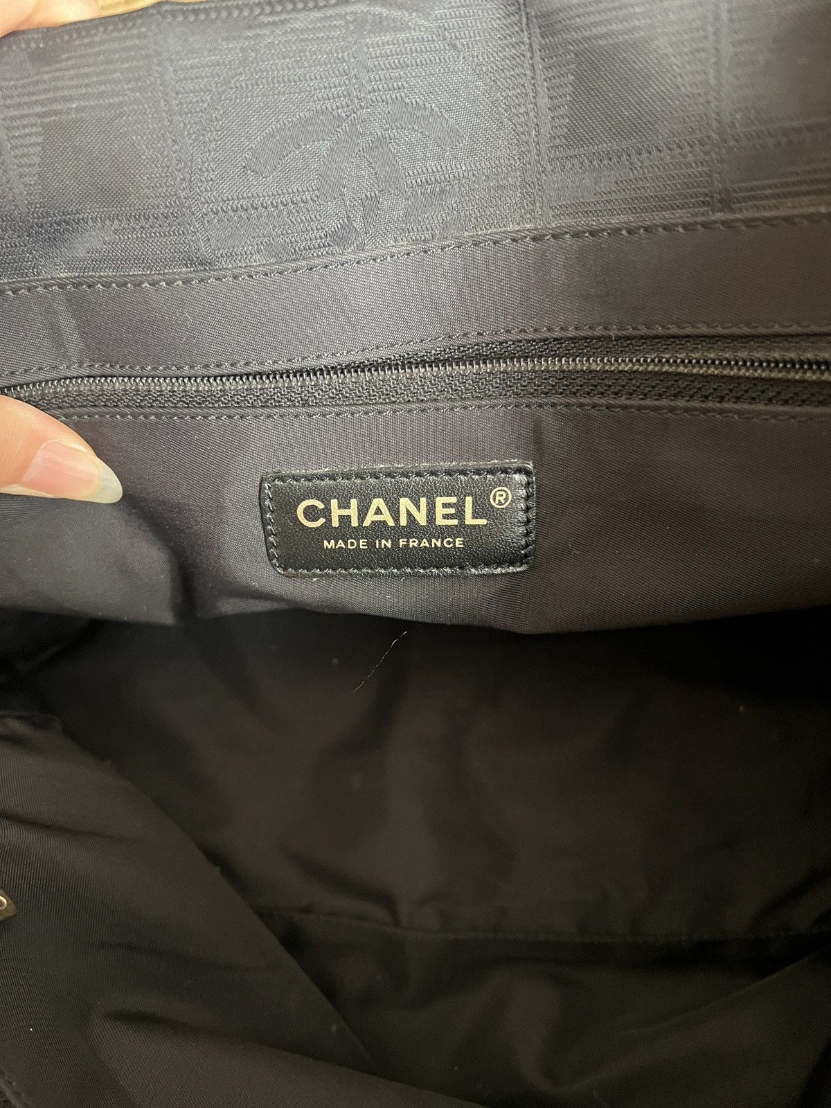 Chanel Vintage Chanel nylon logo bag in black Size ONE SIZE - 7 Thumbnail