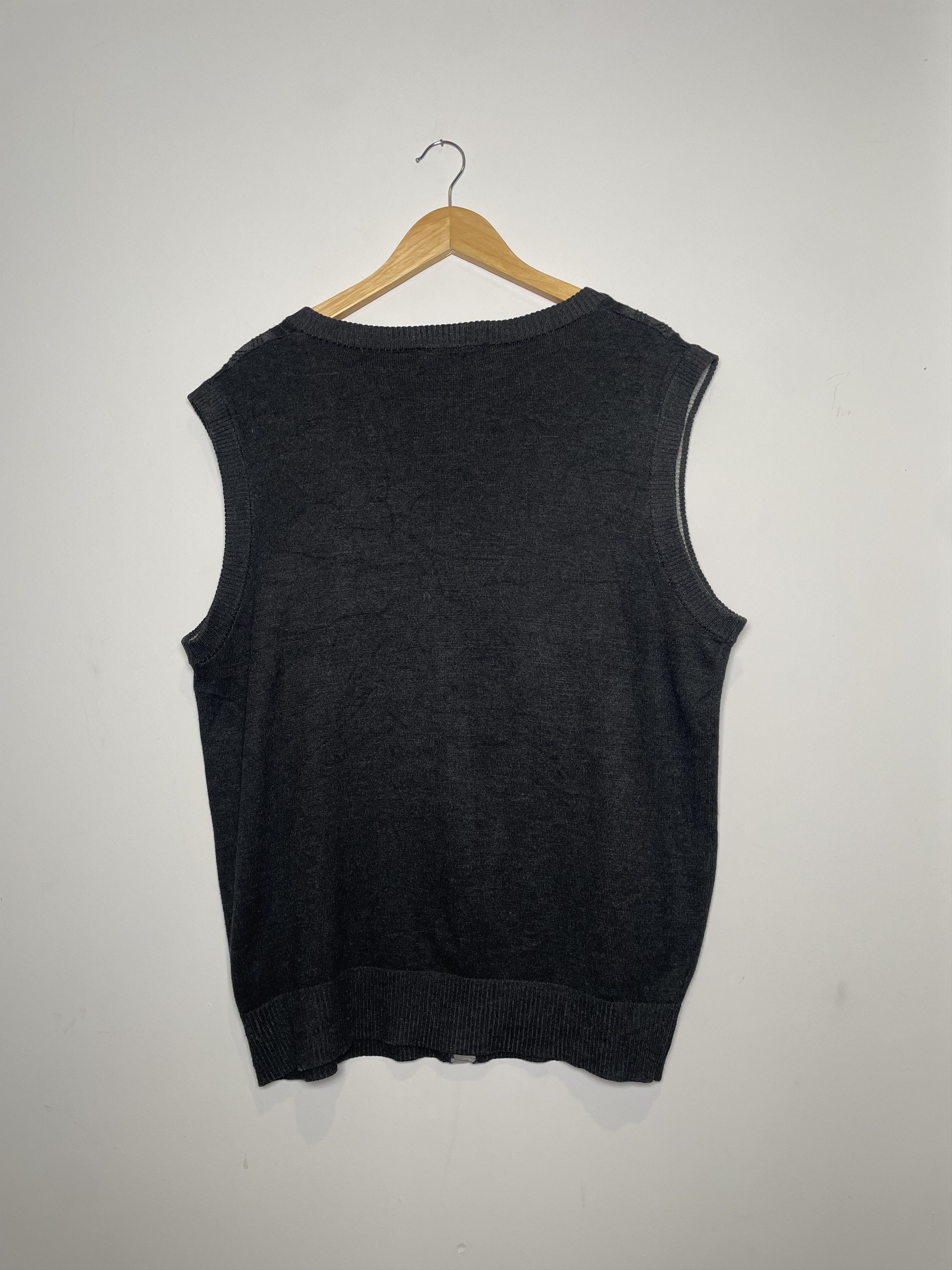 Other Sergio Louis L Charcoal Grey Knit Sweater Vest Size US L / EU 52-54 / 3 - 2 Thumbnail