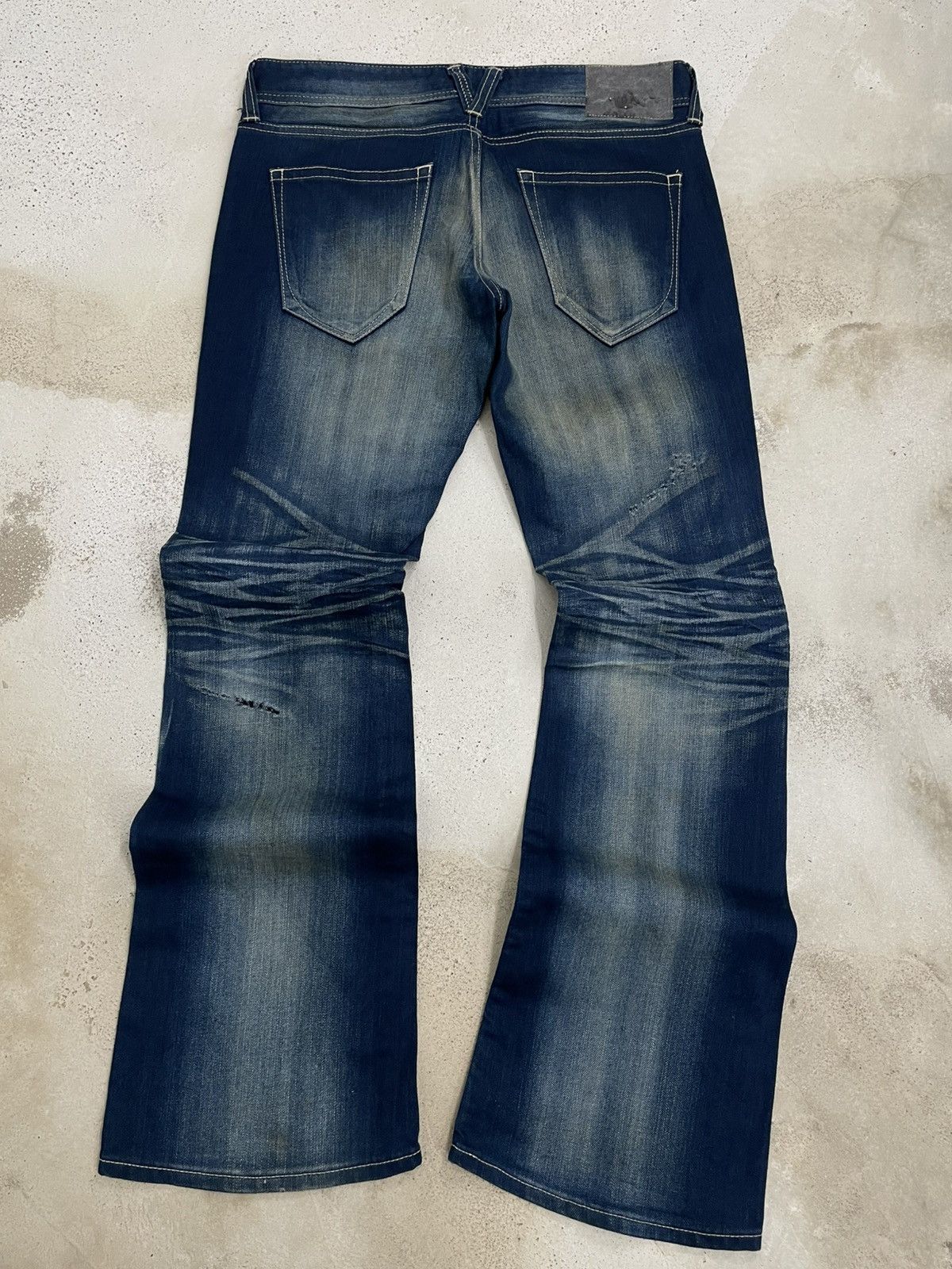 Vanquish Vintage Japan Designer Vanquish Gold Mudwash Flared Denim Size US 32 / EU 48 - 7 Thumbnail