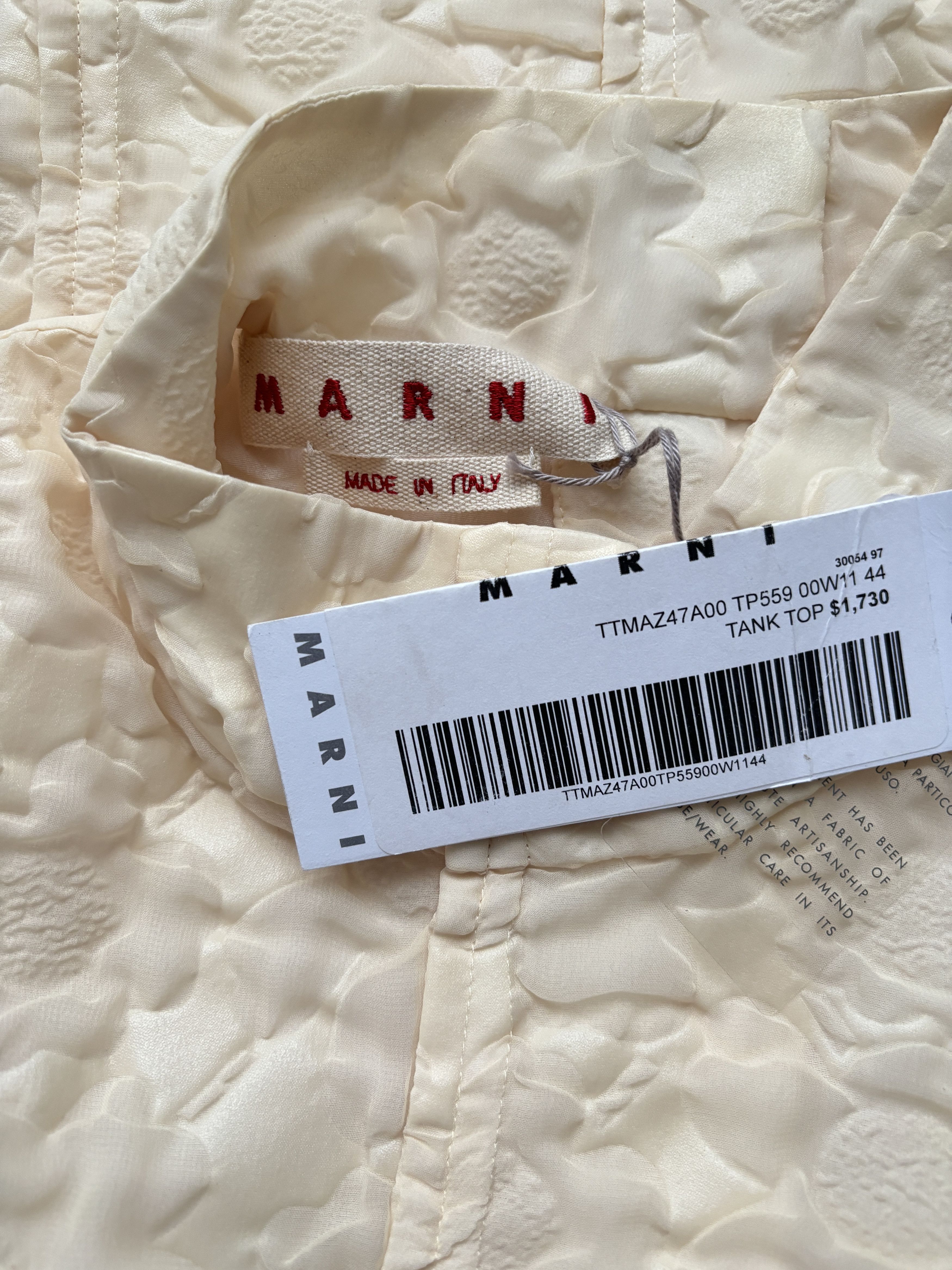 Marni ⚡️QUICK SALE⚡️Marni Pale Yellow 3D Patterned Tank Top Size M / US 6-8 / IT 42-44 - 3 Thumbnail