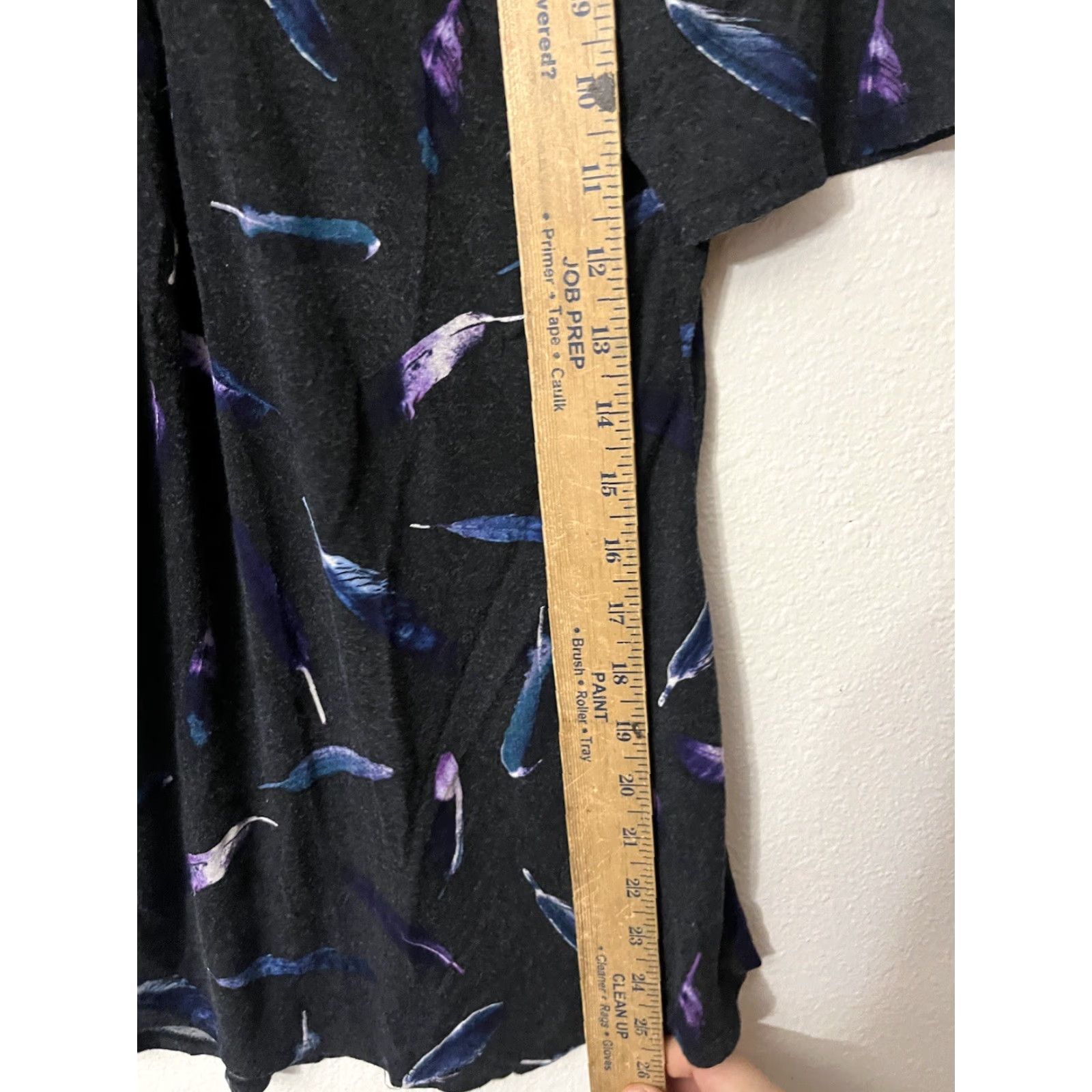 Vintage ROCK & REPUBLIC Black Lace Up Cutout Blouse Women's Size Medium Feathers Size M / US 6-8 / IT 42-44 - 4 Thumbnail