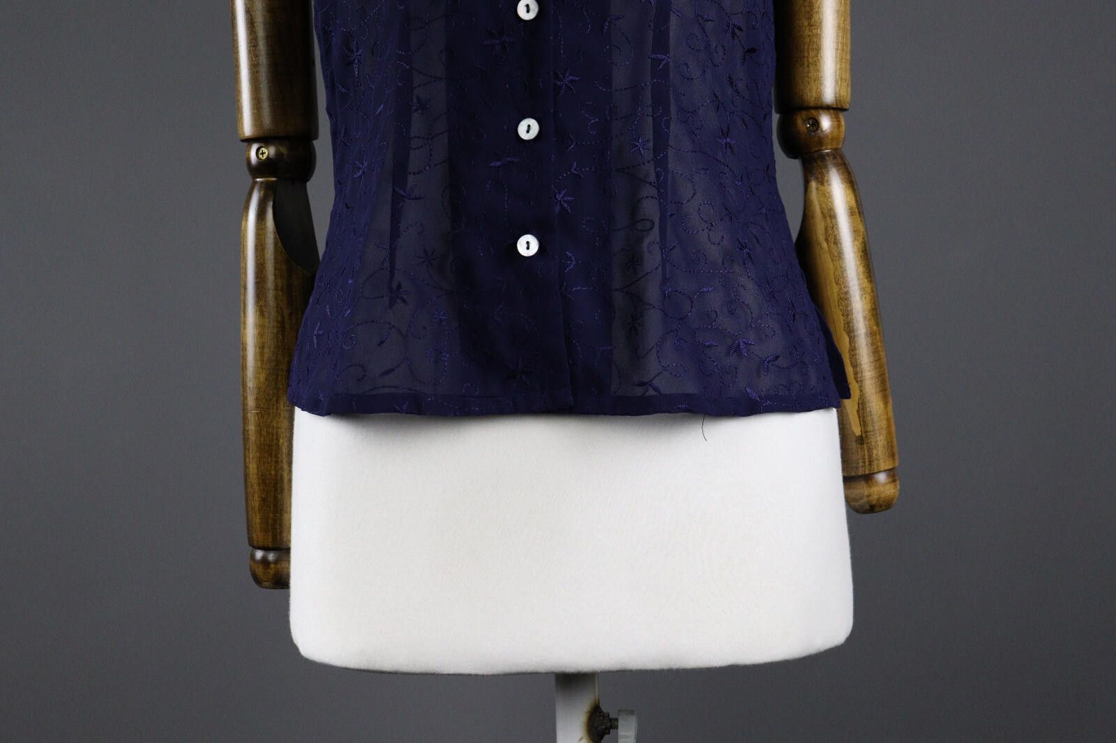 Designer Vintage Laure Ashley Blue Floral Vest Gilet EU 34 US 4 UK 8 Size S / US 4 / IT 40 - 3 Thumbnail