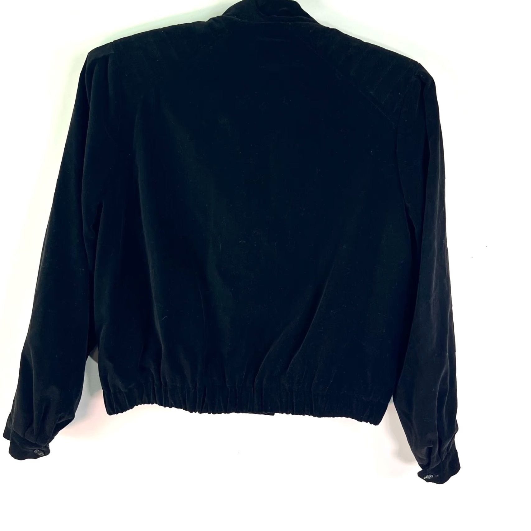 Velour ABVIEN Cotton Velour Full Zip Moto Outerwear Women's Size L Black Jacket Size L / US 10 / IT 46 - 6 Thumbnail