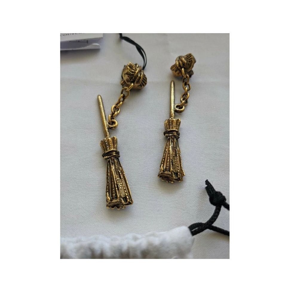 Moschino SS20 Moschino Couture Jeremy Scott BROOM CLIP ON EARRINGS Size ONE SIZE - 7 Thumbnail