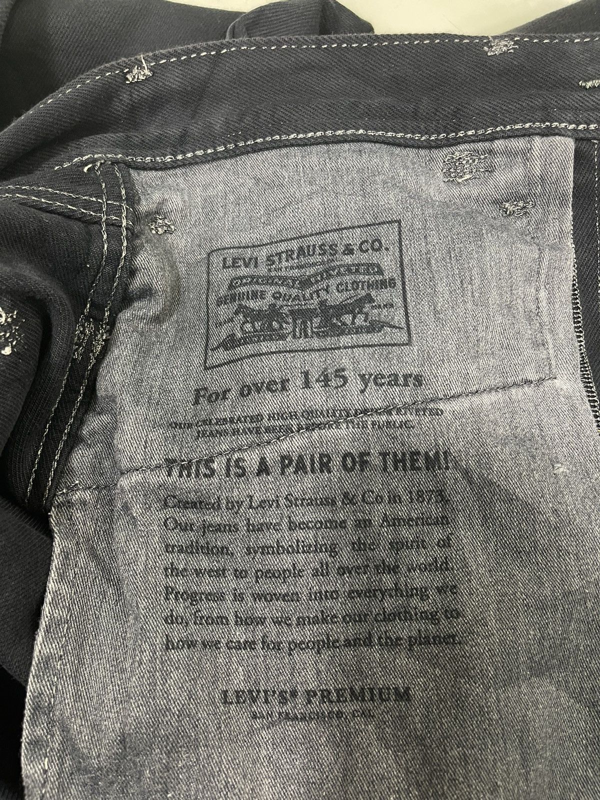 Levi's × Vintage LEVIS RED BLACK DENIM JEANS Size US 38 / EU 54 - 16 Thumbnail