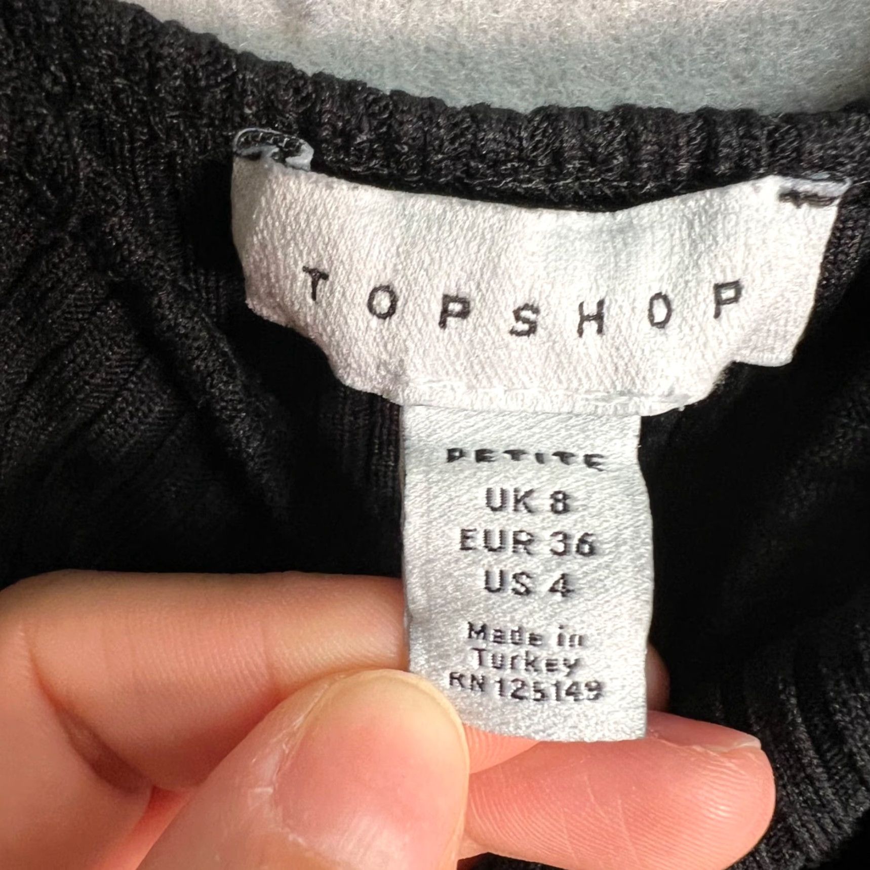 Topshop VINTAGE Topshop Womens Black Ribbed Bodysuit Shirt Womens XS? Size S / US 4 / IT 40 - 3 Thumbnail