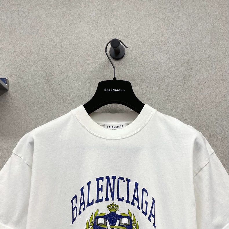 Balenciaga Balenciaga White Letter Logo Short Sleeve T-Shirt Size US XS / EU 42 / 0 - 4 Thumbnail