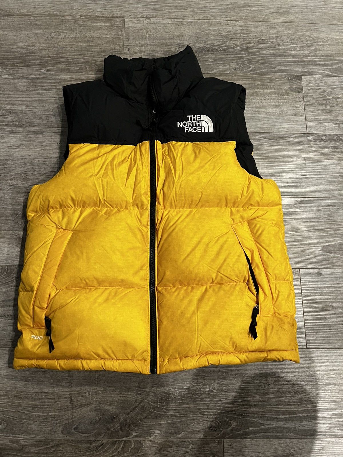 image of The North Face 1996 Retro Nuptse Vest -Men's in Yellow (Size Small)