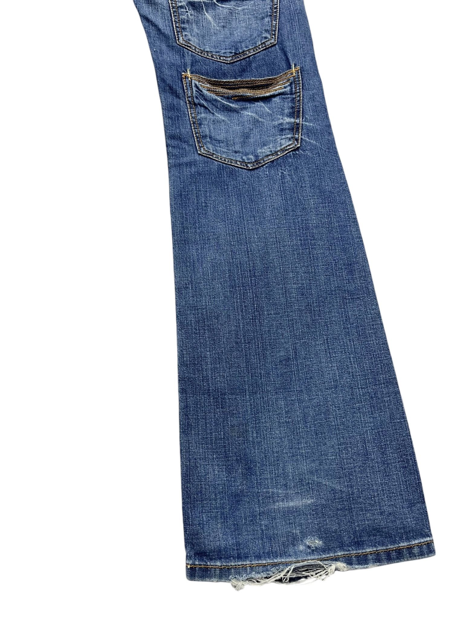 Taverniti 💥SICK🔥Vtg TAVERNITI Designer Multipocket Distressed FLARE Size US 31 - 14 Thumbnail