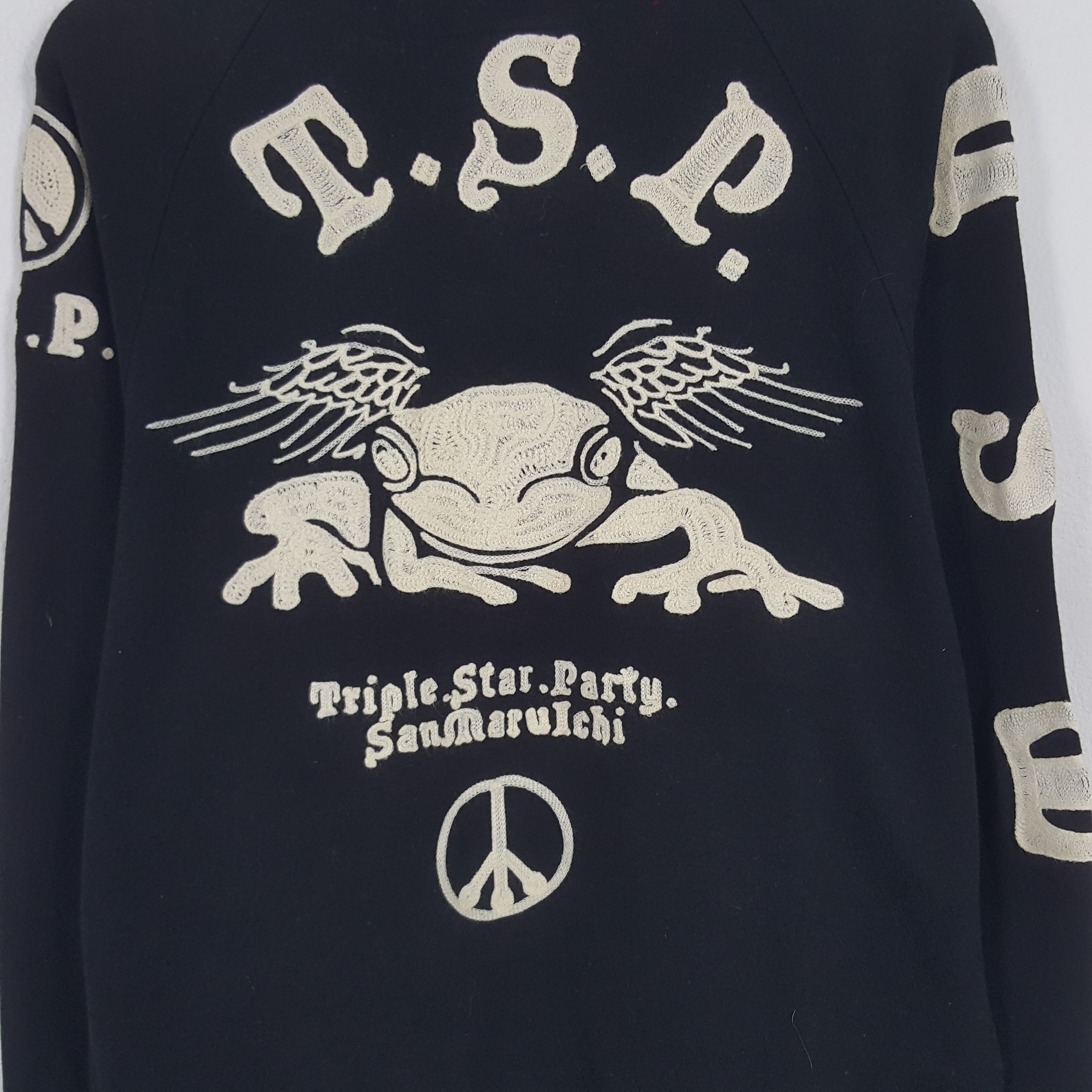 Japanese Brand × Vintage Vintage Triple Star Party Zipper Sweater Jacket Size US M / EU 48-50 / 2 - 2 Thumbnail