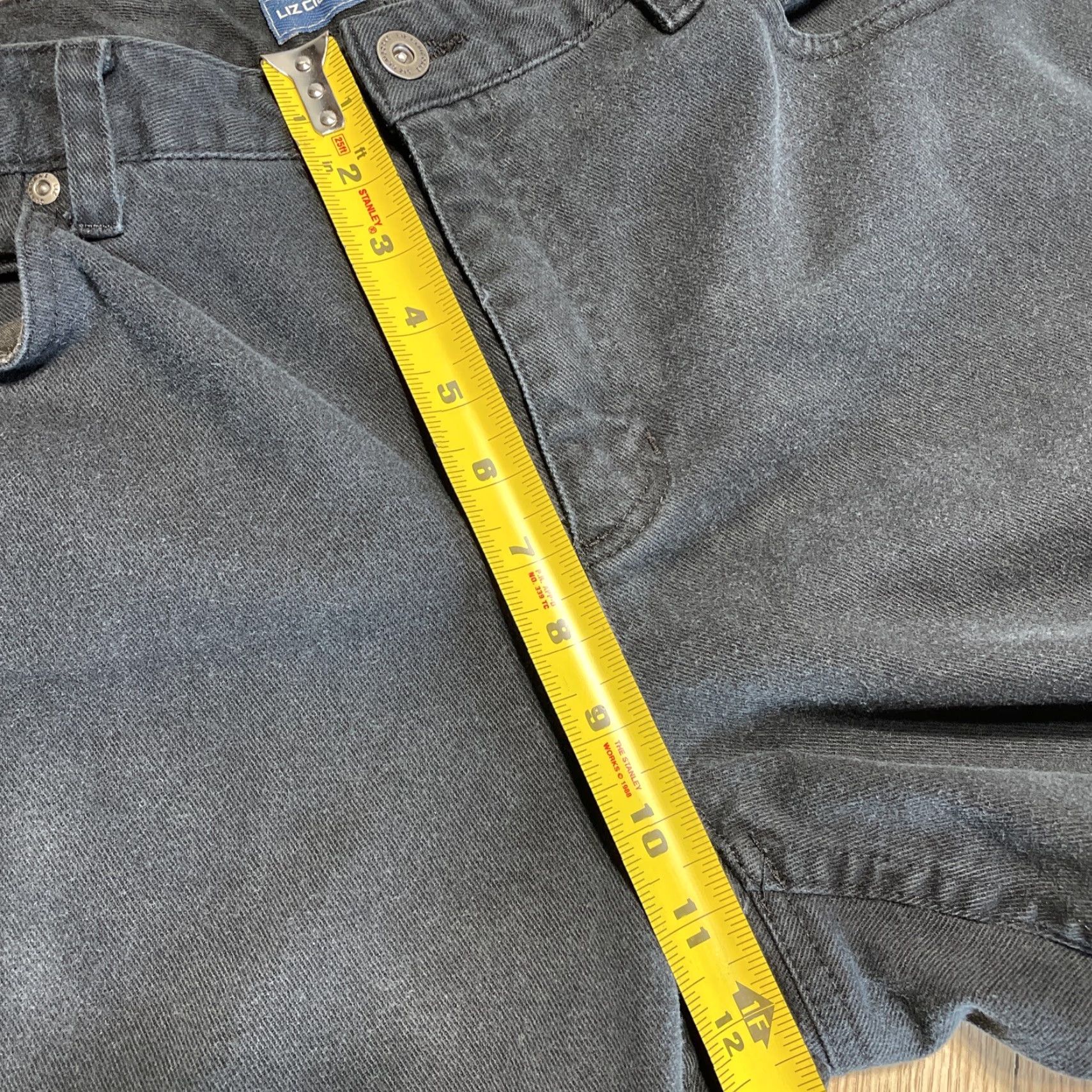 Liz Claiborne VINTAGE Liz Claiborne Women's Jeans Straight Leg 16 Black Stretch 90s Retro Size ONE SIZE - 5 Thumbnail