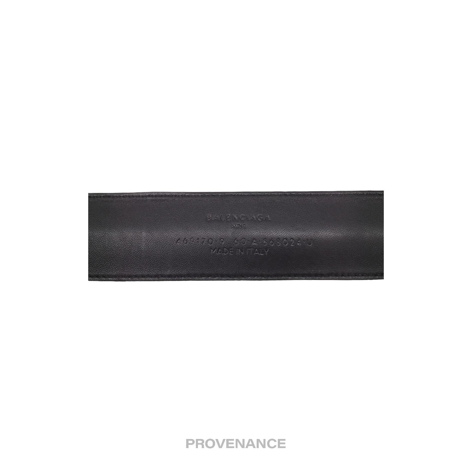 Balenciaga 🔴 Balenciaga Logo Slap Bracelet - Black/White Leather Size ONE SIZE - 5 Thumbnail