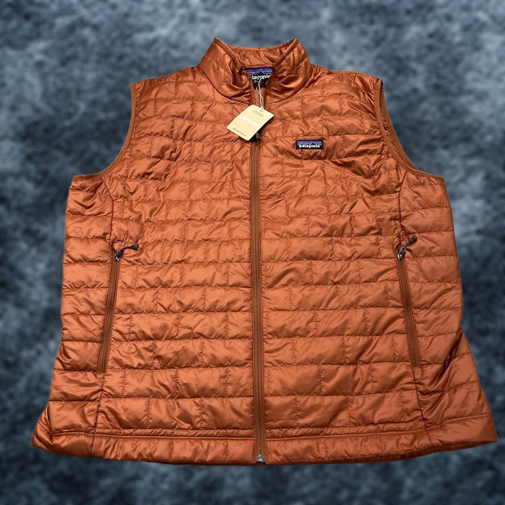 Patagonia Patagonia Nano Puff Vest Mens 2XL Orange Polyester Full Zip Hiking Outdoor NWT Budgesl Logo Size US XXL / EU 58 / 5 - 1 Thumbnail