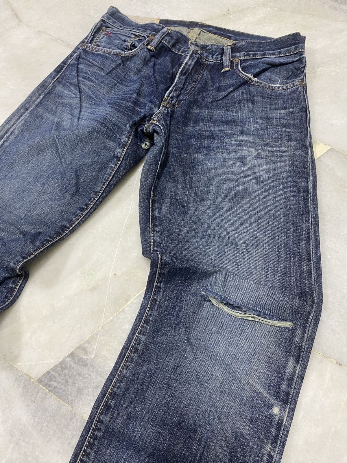 Polo Ralph Lauren Size 31x30 Vintage Polo Ralph Lauren Distressed Jeans Faded Size US 31 - 2 Thumbnail