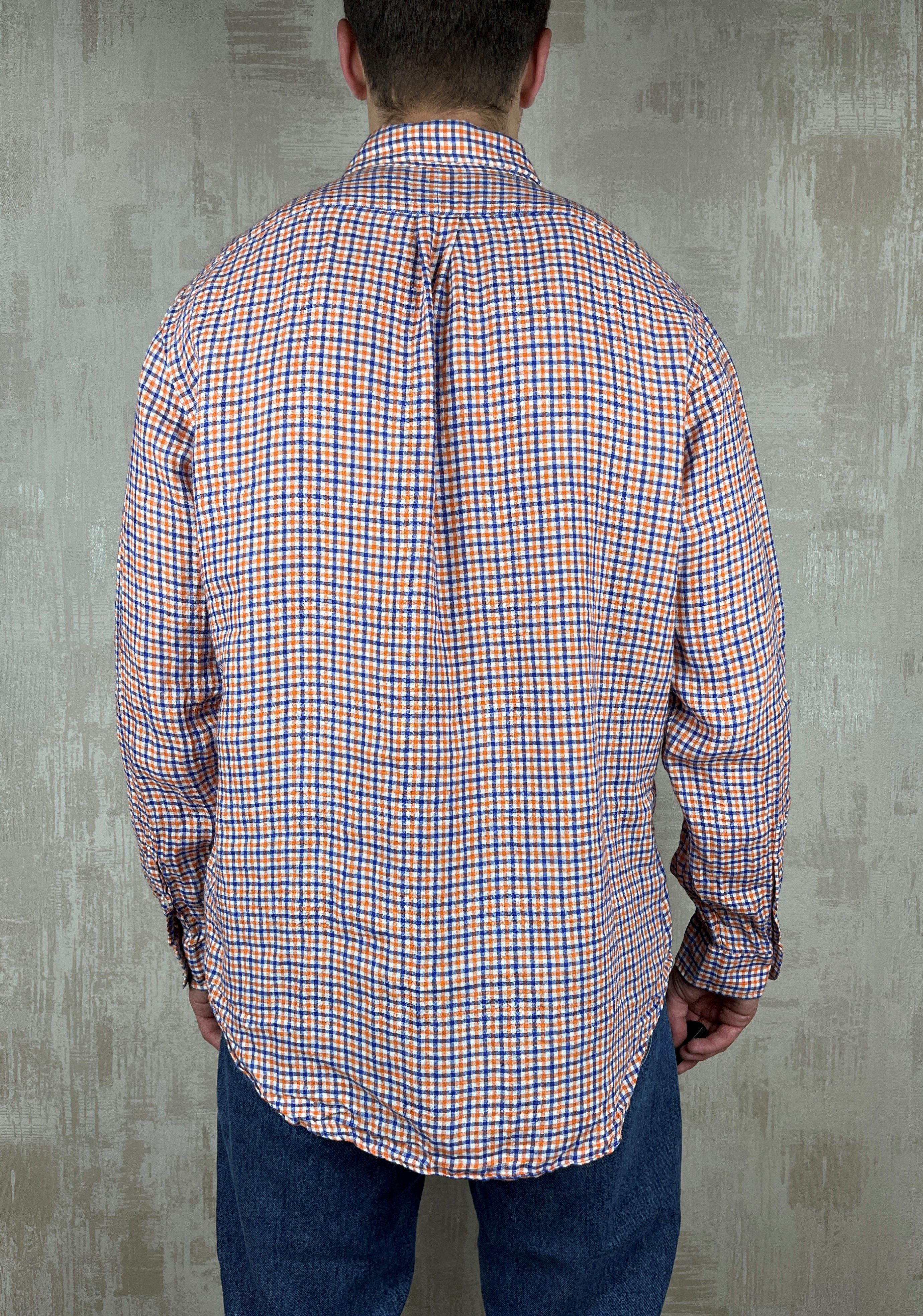 Polo Ralph Lauren Polo Ralph Lauren 100 % Linen Check Long Sleeve Shirt Size US L / EU 52-54 / 3 - 10 Thumbnail