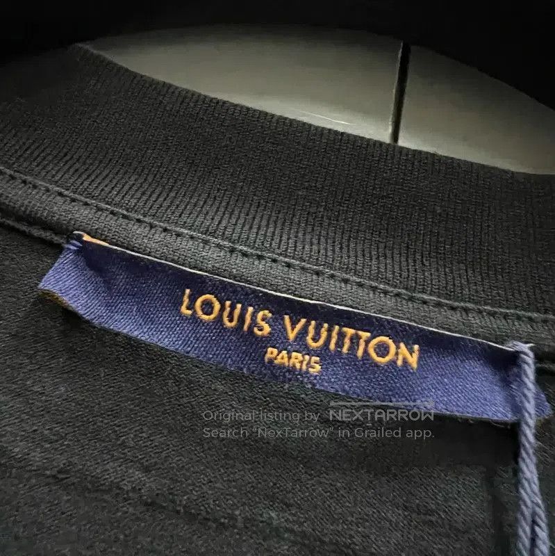Louis Vuitton Louis Vuitton Black Cotton Logo T-Shirt . Size US L / EU 52-54 / 3 - 2 Thumbnail