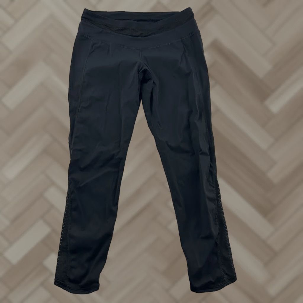 Vintage Manduka Athletic Leggings Women's L Black Yoga Cropped Size 36" / US 14 / IT 50 - 1 Thumbnail