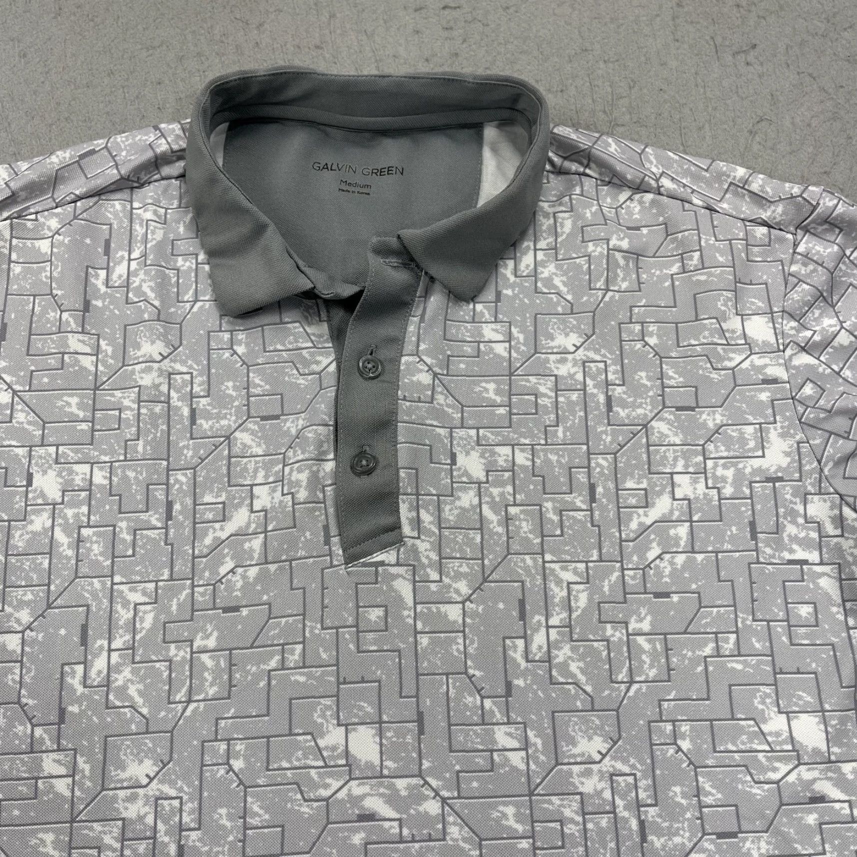 Galvin Green Galvin Green Polo Shirt Mens M Gray Golf Performance Abstract Loud Stretch Size US M / EU 48-50 / 2 - 2 Thumbnail