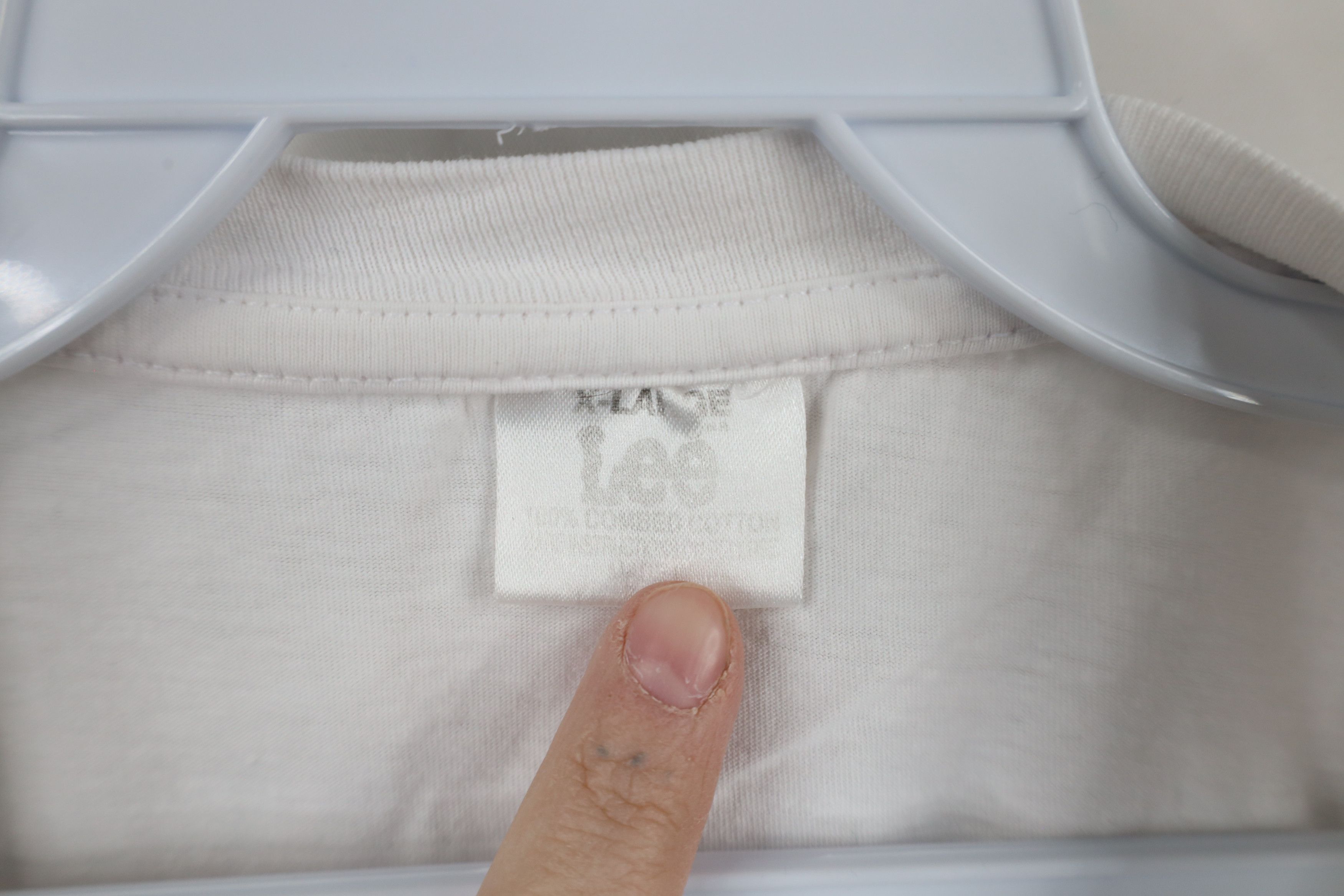 Lee × Vintage Vintage 90s Lee Combed Cotton Short Sleeve T-Shirt White Size US XL / EU 56 / 4 - 9 Thumbnail