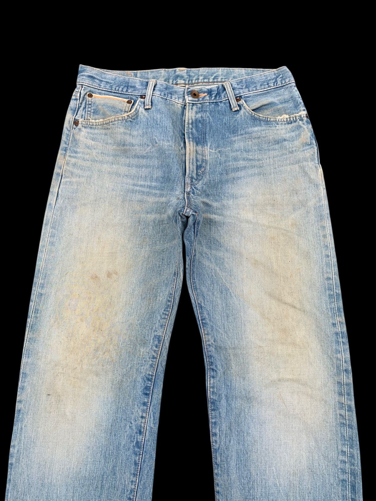 Edwin VINTAGE EDWIN 505s SELVEDGE FADED&RUSTY DISTRESSED DENIM Size US 32 / EU 48 - 6 Thumbnail