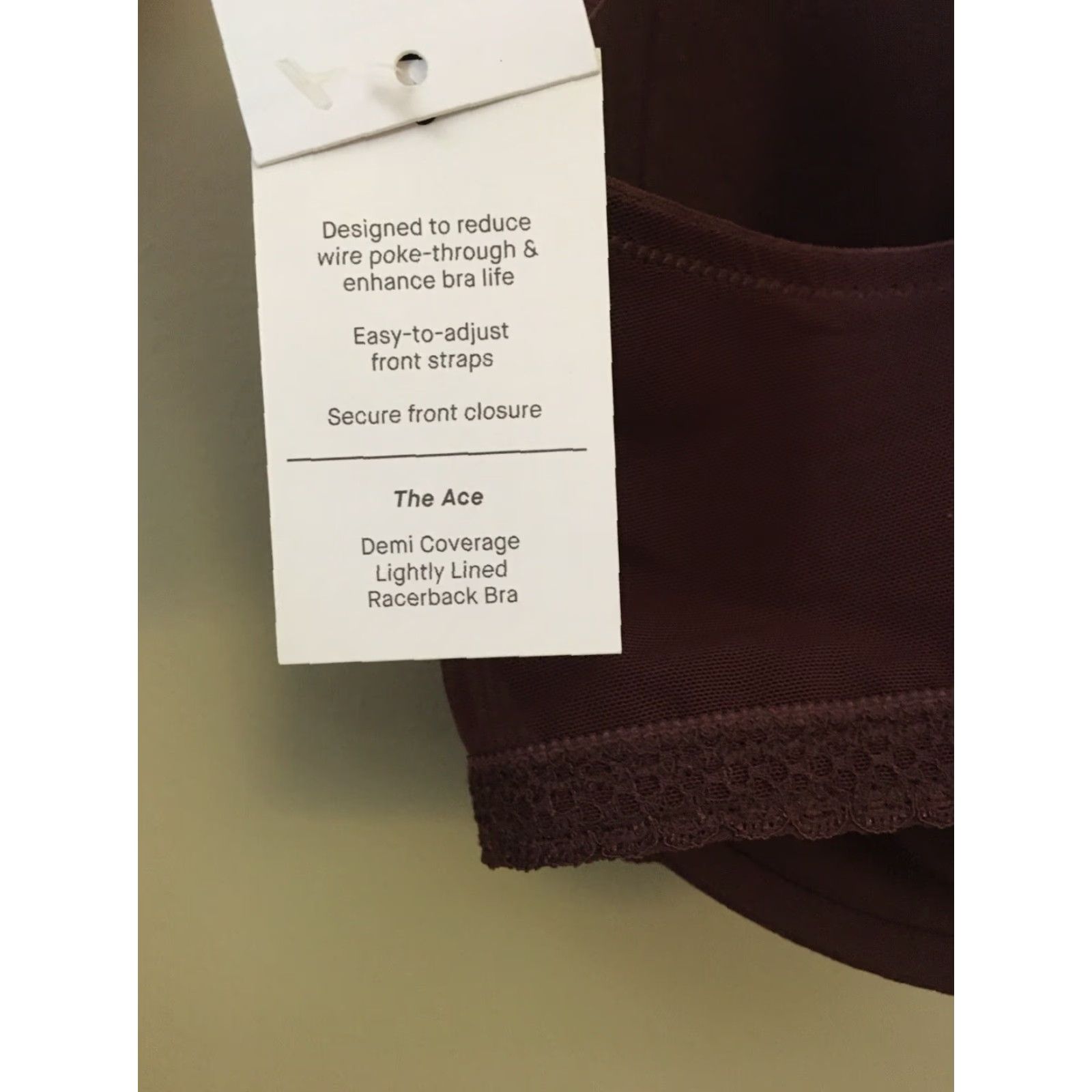 Vintage Auden The Ace Demi Lightly Lined Racerback Front Closure Purple 32A Bra Women Size ONE SIZE - 7 Thumbnail