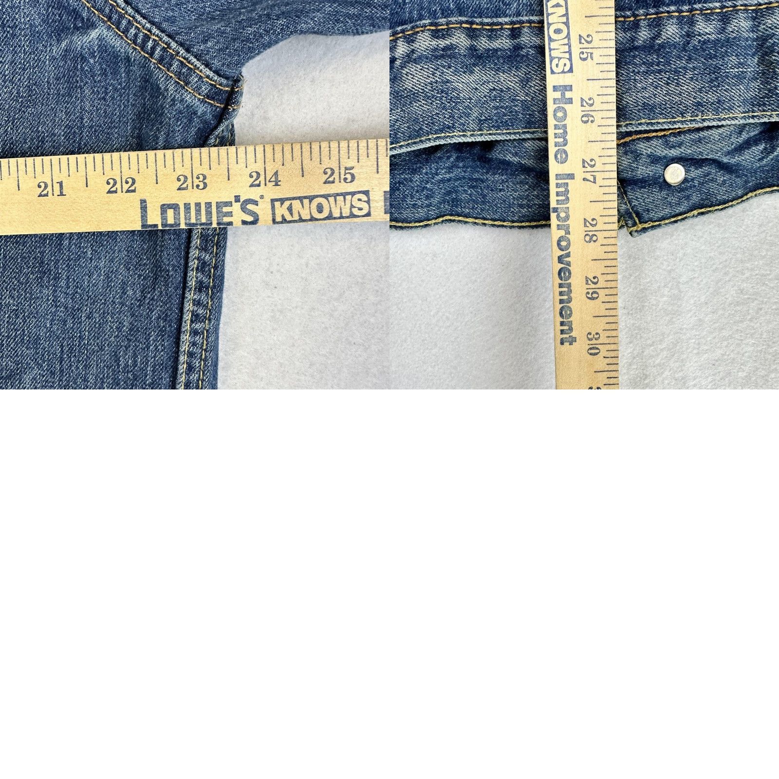 Levi's Levi's Trucker Jacket Mens XL Blue Denim Button Front Distressed Faded 72334 Size US XL / EU 56 / 4 - 9 Thumbnail