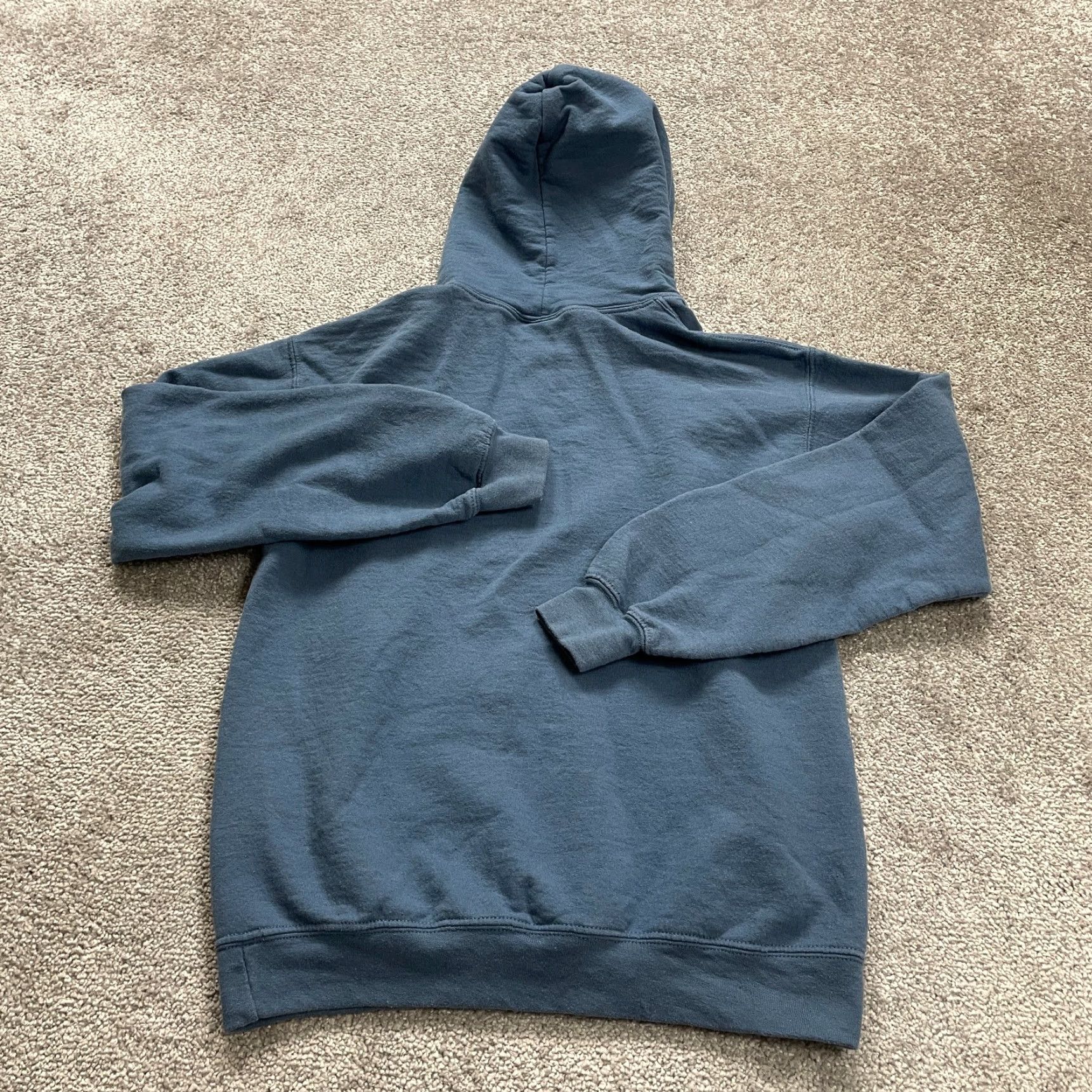 Vintage Unbranded Hoodie Womens S Blue Cotton Pullover Sweatshirt Casual Activewear Soccer Sports Womens Size S / US 4 / IT 40 - 2 Thumbnail