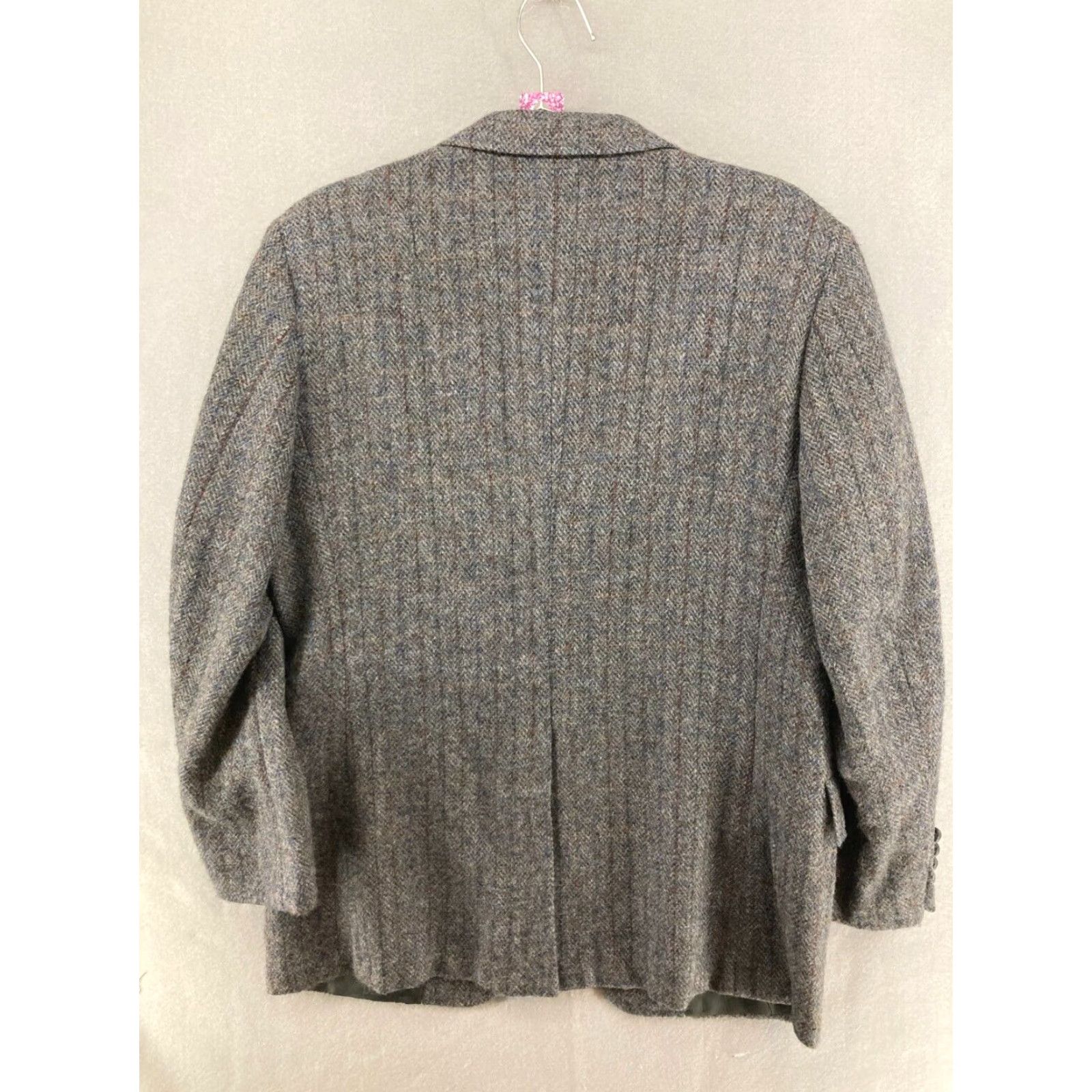 Vintage VINTAGE Kuppenheimer Tweed Blazer Mens 44R Gray Herringbone Sports Coat 90s Bohemian Size 44R - 6 Thumbnail