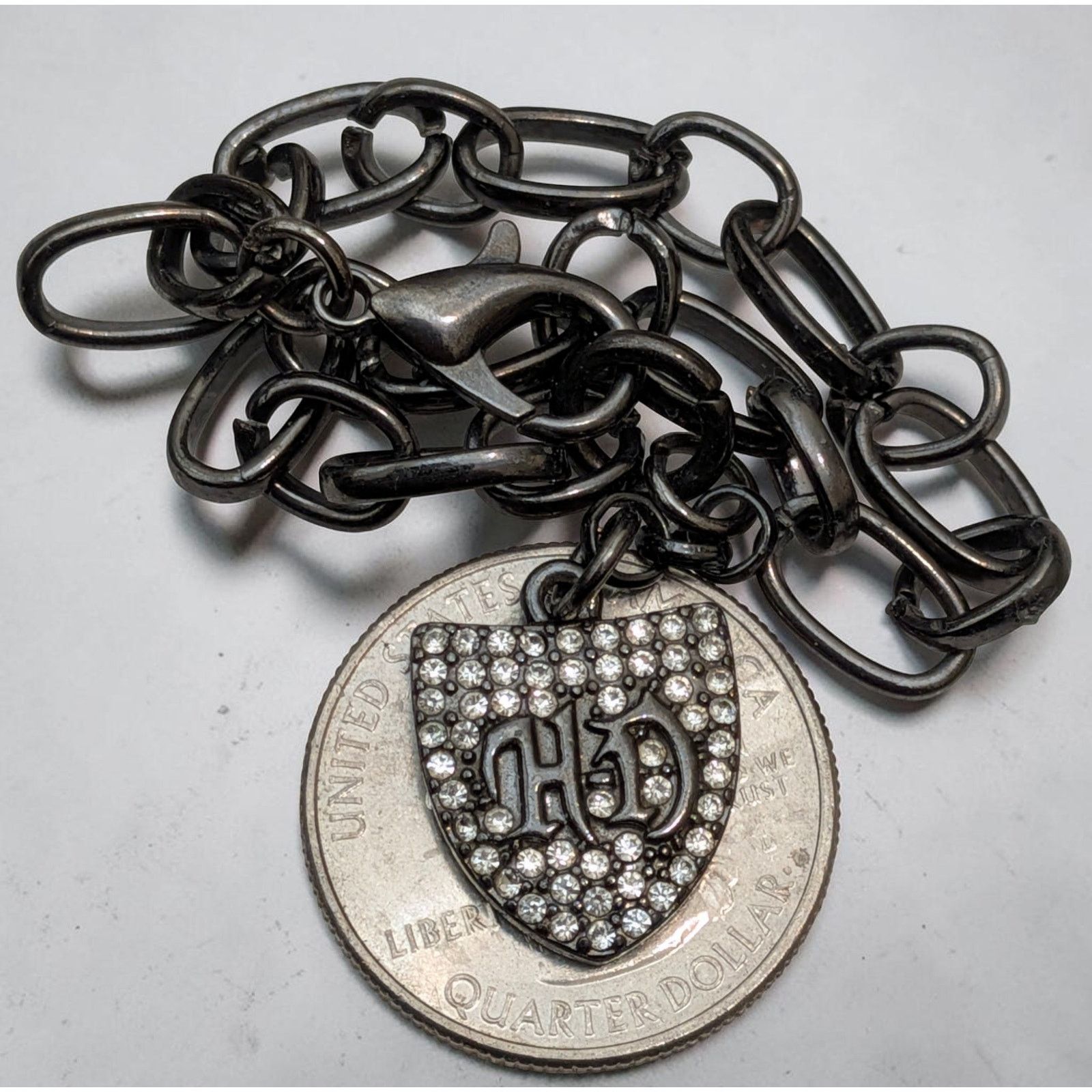 Harley Davidson HARLEY DAVIDSON Rhinestone HD Bar & Shield Charm Bracelet Size ONE SIZE - 6 Thumbnail