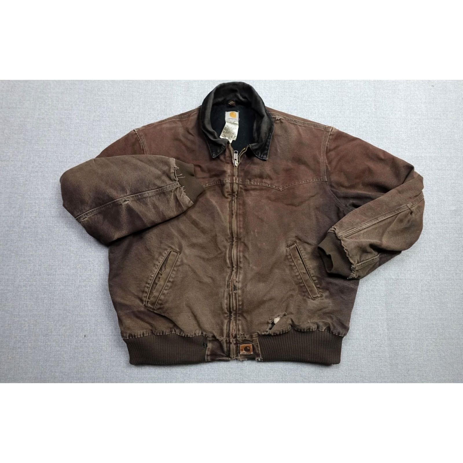 Carhartt VINTAGE Carhartt Santa Fe Jacket Mens 2XL Brown Duck Canvas Corduroy Distressed Size US XXL / EU 58 / 5 - 4 Thumbnail