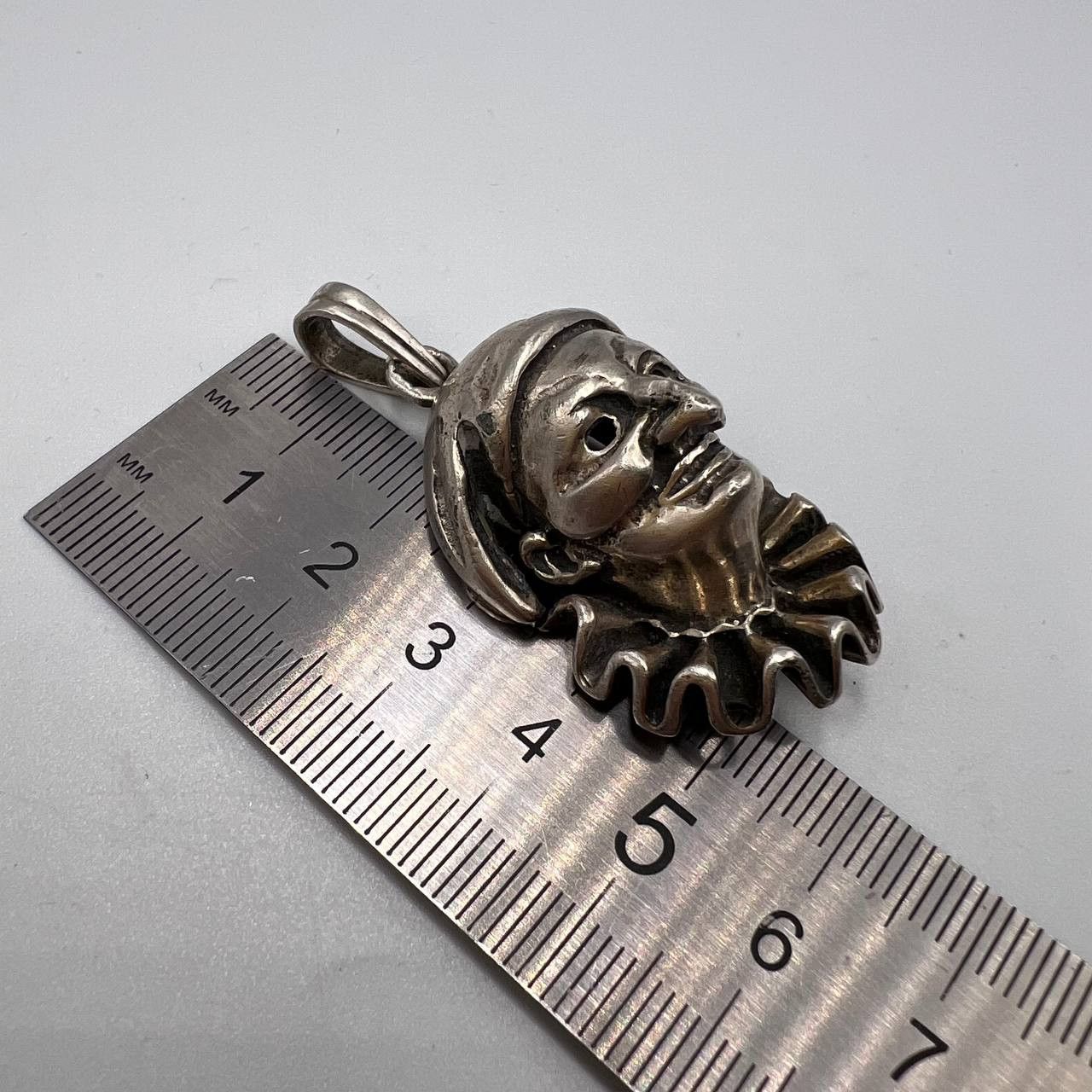 Vintage Vintage Silver 800 Pendant Harlequin Carnaval Italy ARPA Size ONE SIZE - 4 Thumbnail
