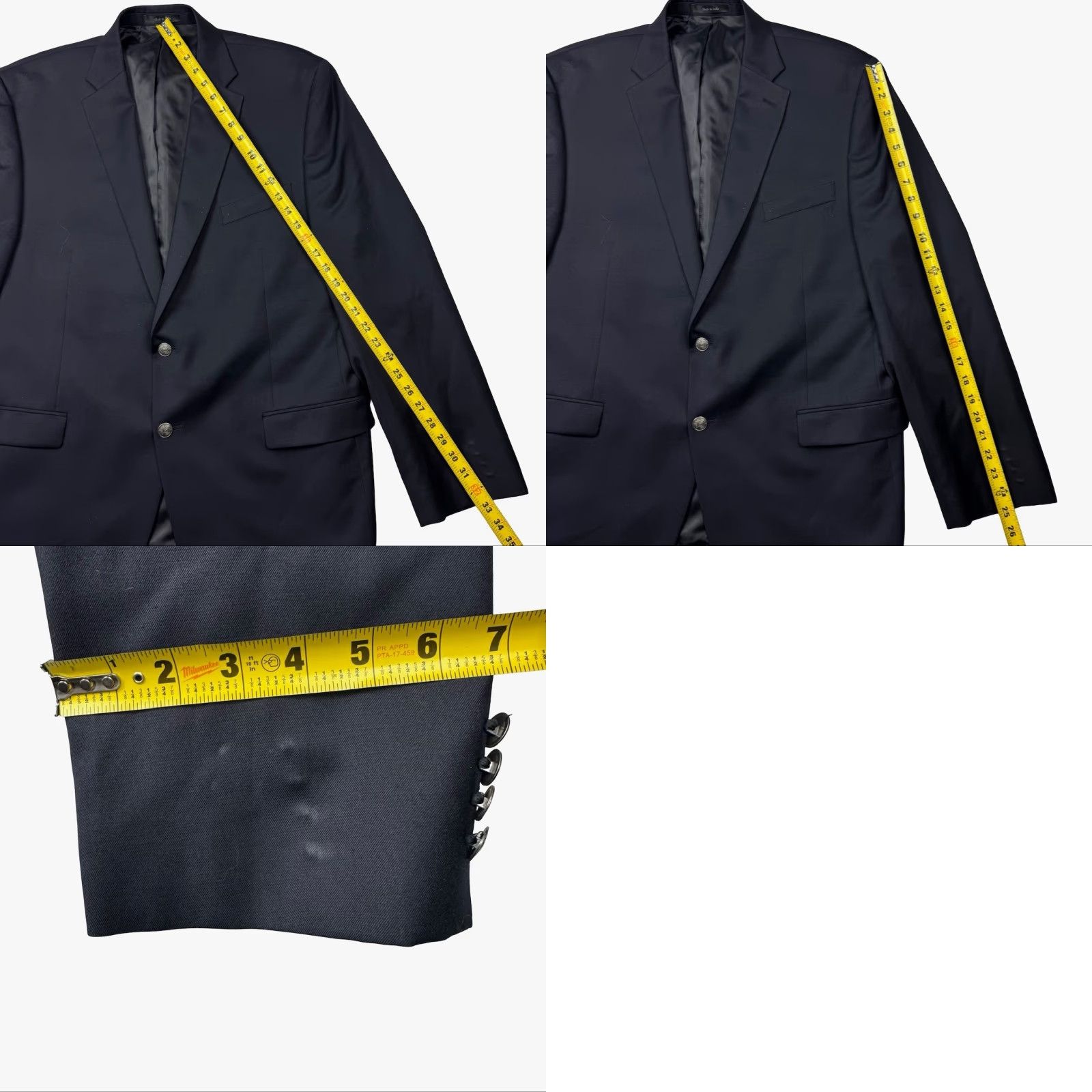 Michael Kors Michael Kors Men’s Wool 2-Button Blazer/Jacket Black 46R Jacket Blazer Mens Wool Black 46R Kors Size 46R - 8 Thumbnail