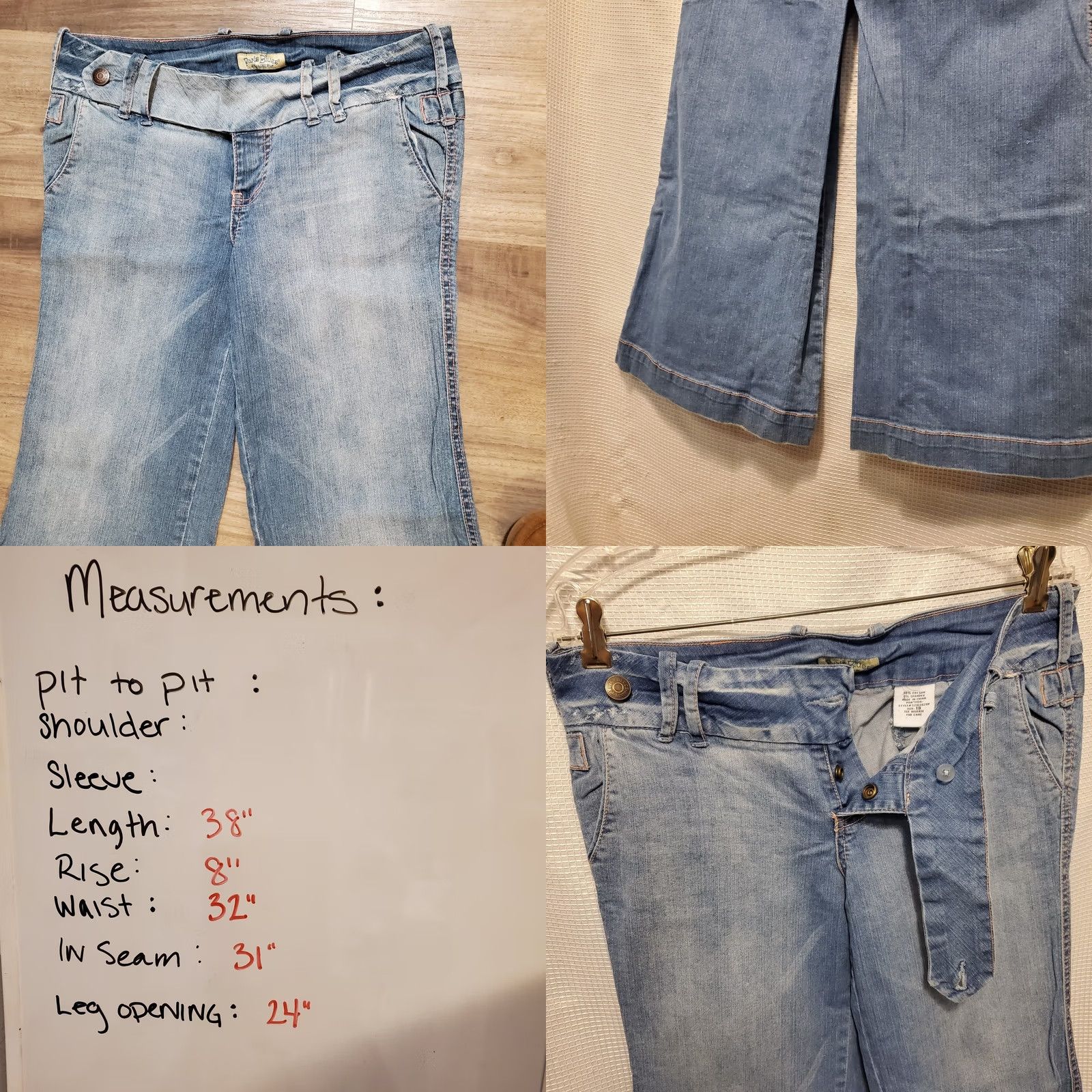 Vintage VINTAGE Paris Blues Jeans Y2K 90s light wash button fly 100% cotton Faded Flare Size 34" / US 12 / IT 48 - 8 Thumbnail